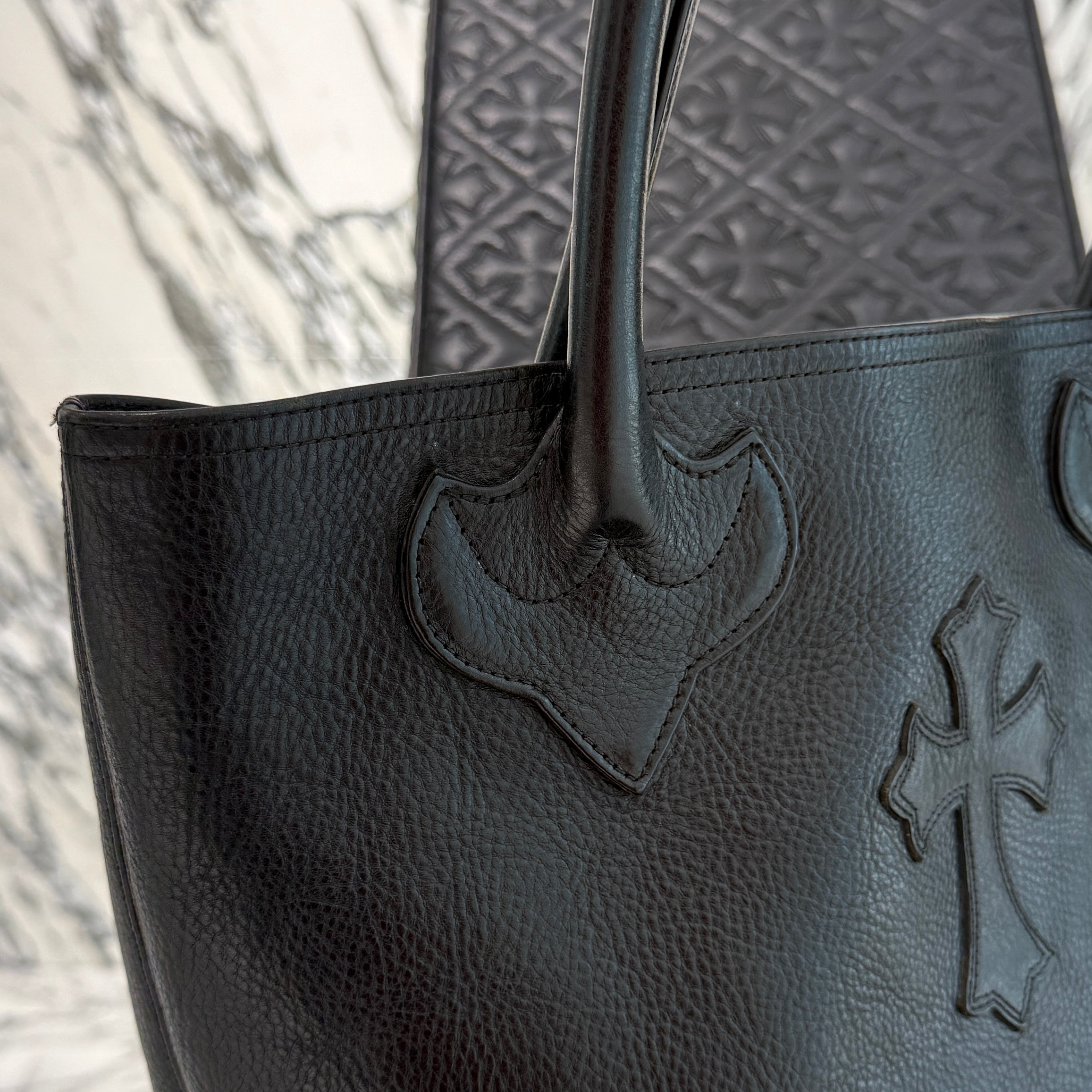 CHROME HEARTS 1 Cross Leather Patch FS Tote Bag クロムハーツ 1クロス レザーパッチ FS トートバッグ