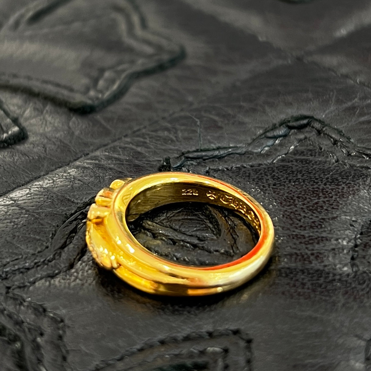 CHROME HEARTS 22K Baby Classic Dagger Ring Pave Diamond Size 5号 クロムハーツ 22K ベイビークラシック ダガー リング パヴェダイヤモンド サイズ5号