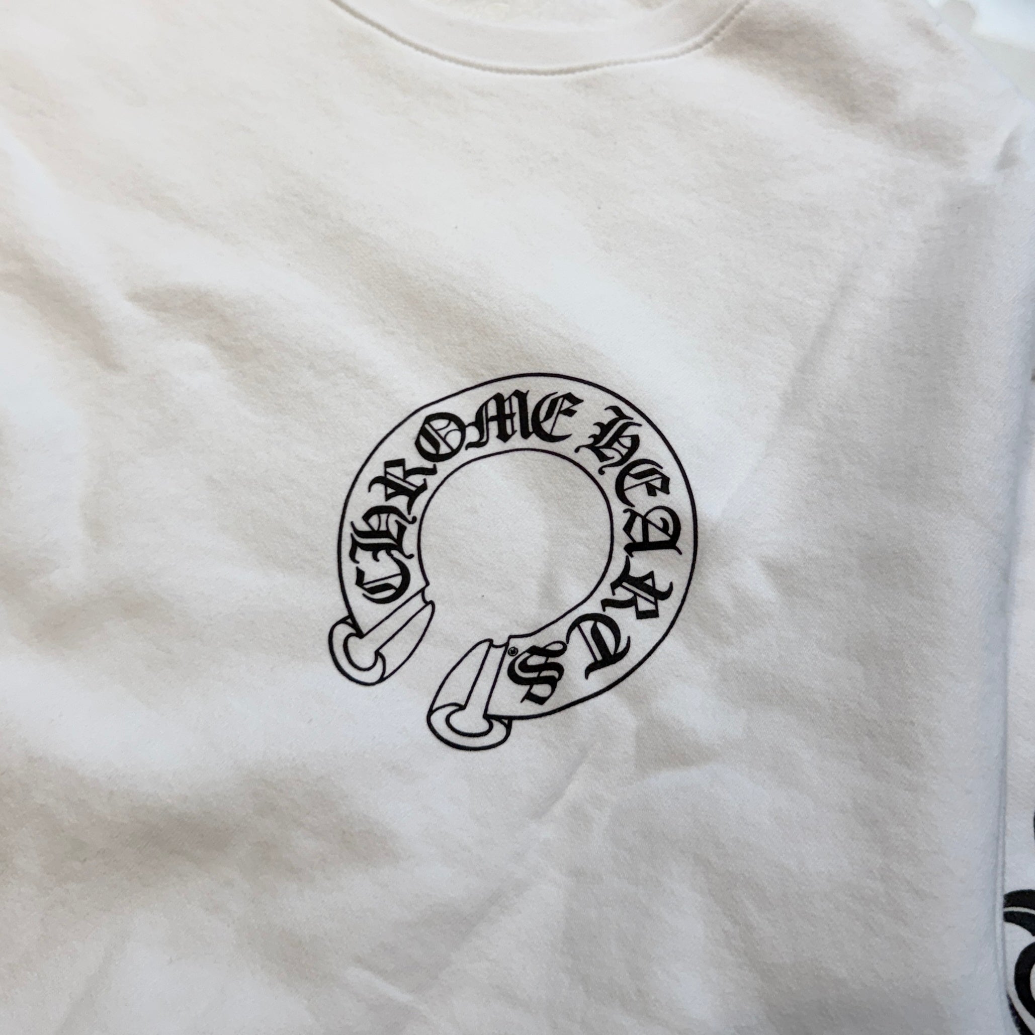 Chrome Hearts クロムハツ Floral Cross Horse CHROME HEARTS Floral Cross Horseshoe Crewneck Sweat Shirts