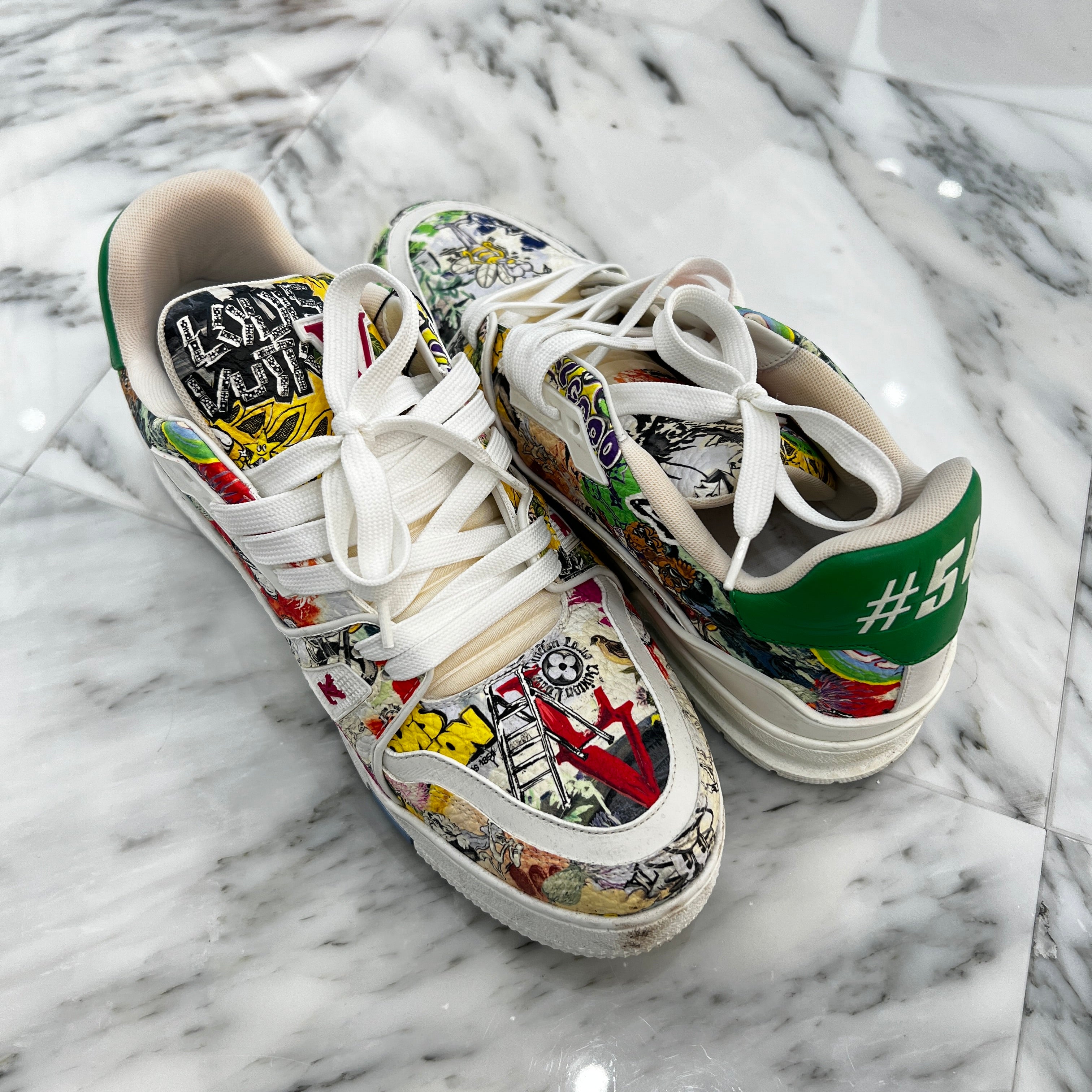 LOUIS VUITTON 23SS LV Trainer Comic Motifs Multi Low Cut Sneakers Size 7 (26.0cm～26.5cm) ルイヴィトン LVトレイナー コミック モチーフ マルチ ローカット スニーカー サイズ7 1/2 (26.0cm～26.5cm)