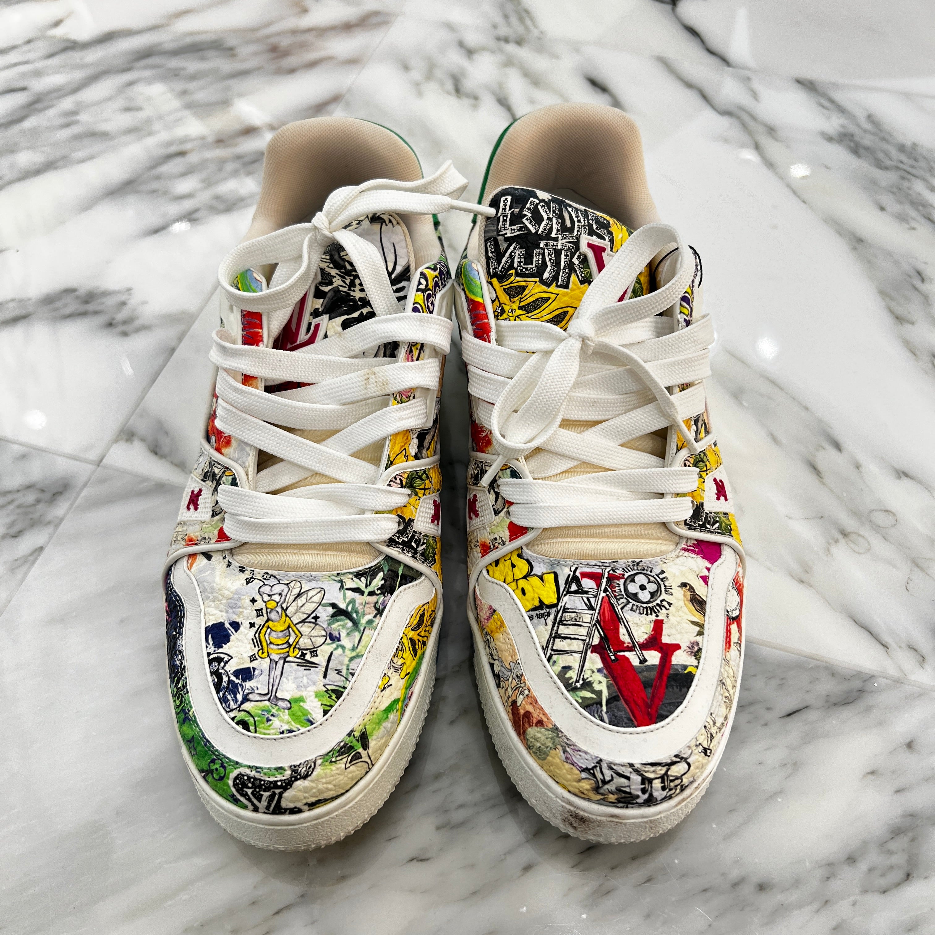 LOUIS VUITTON 23SS LV Trainer Comic Motifs Multi Low Cut Sneakers Size 7 (26.0cm～26.5cm) ルイヴィトン LVトレイナー コミック モチーフ マルチ ローカット スニーカー サイズ7 1/2 (26.0cm～26.5cm)