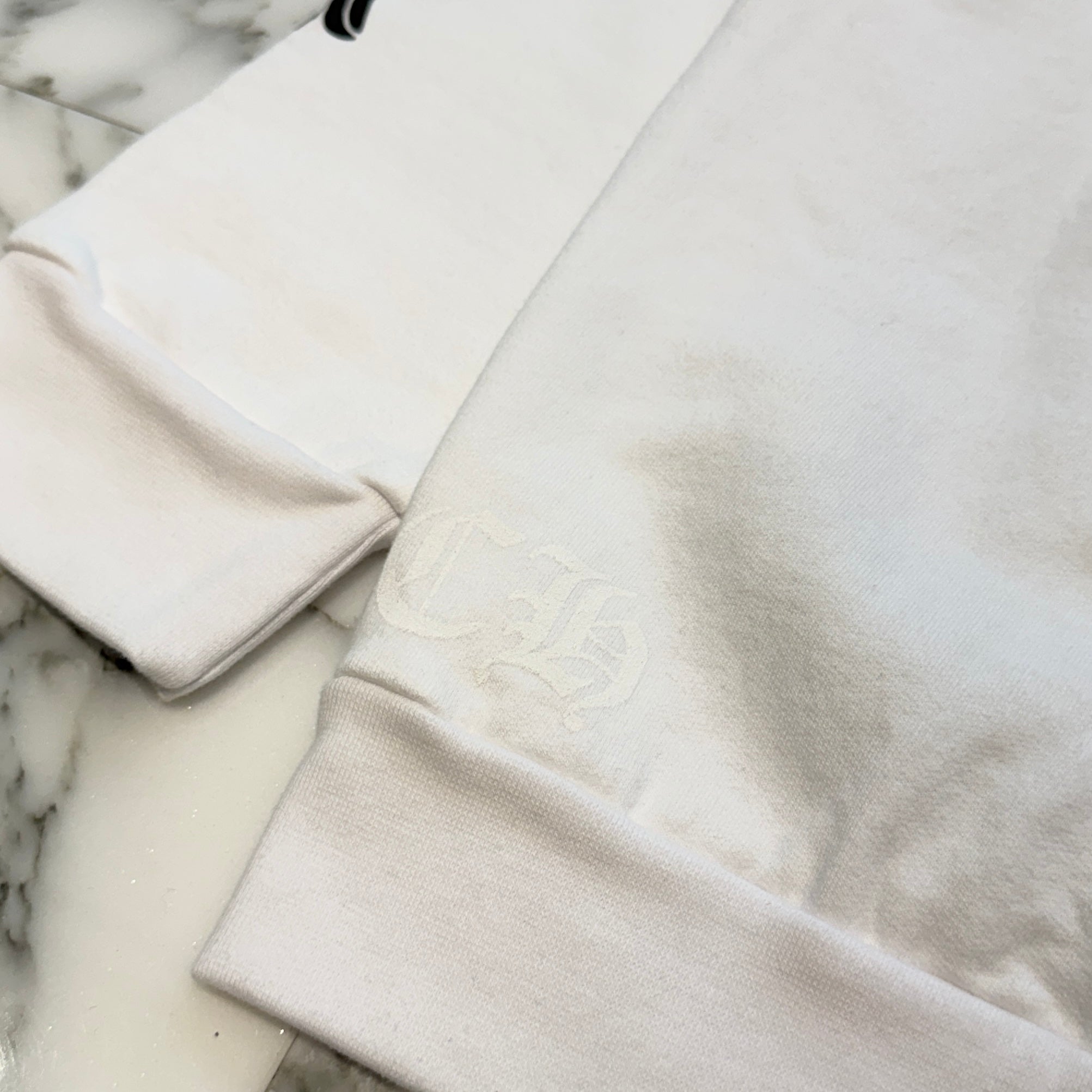 CHROME HEARTS Floral Cross Horseshoe Crewneck Sweat Shirts Size M クロムハーツ フローラルクロス ホースシュー クルーネック スウェットシャツ サイズM