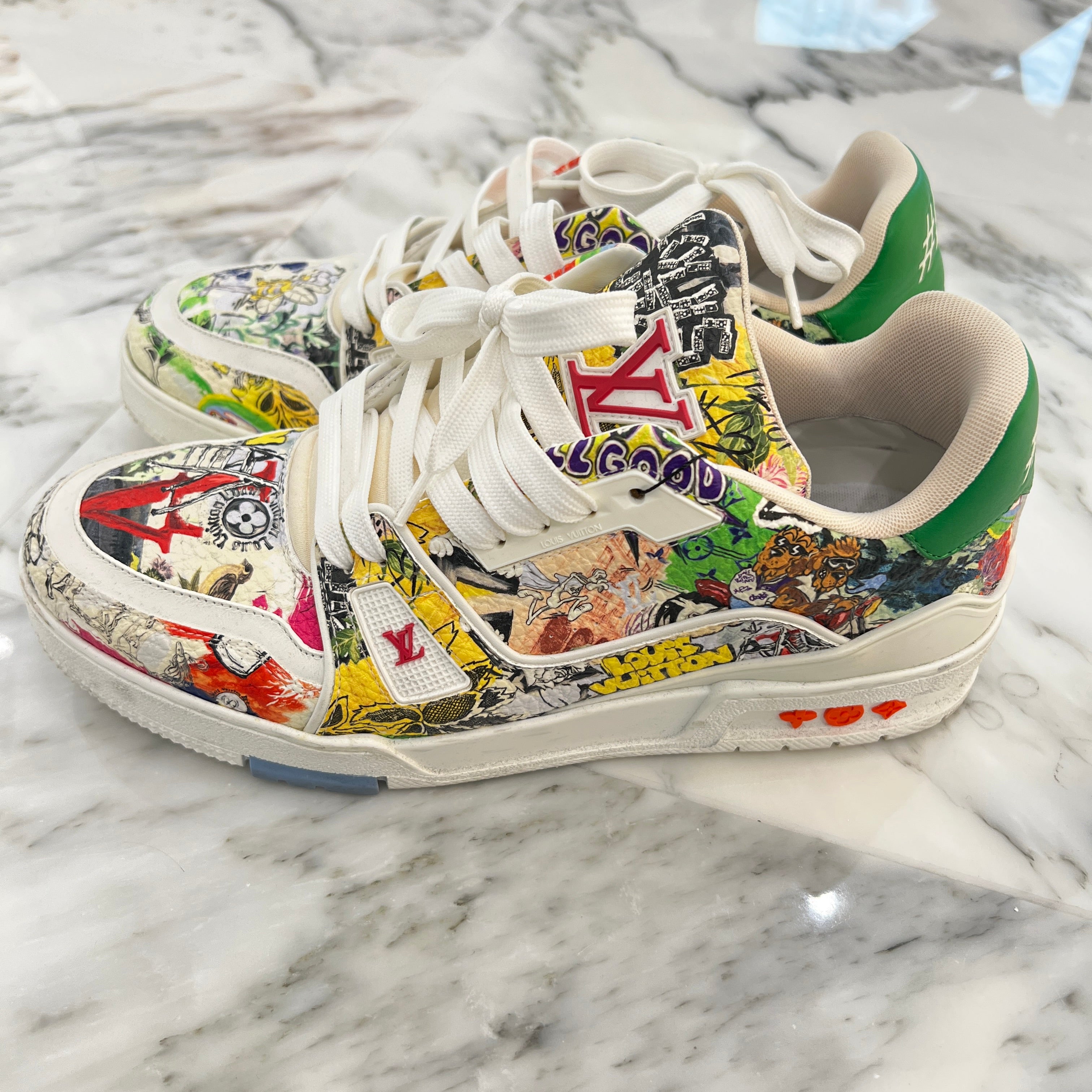 LOUIS VUITTON 23SS LV Trainer Comic Motifs Multi Low Cut Sneakers Size 7 (26.0cm～26.5cm) ルイヴィトン LVトレイナー コミック モチーフ マルチ ローカット スニーカー サイズ7 1/2 (26.0cm～26.5cm)