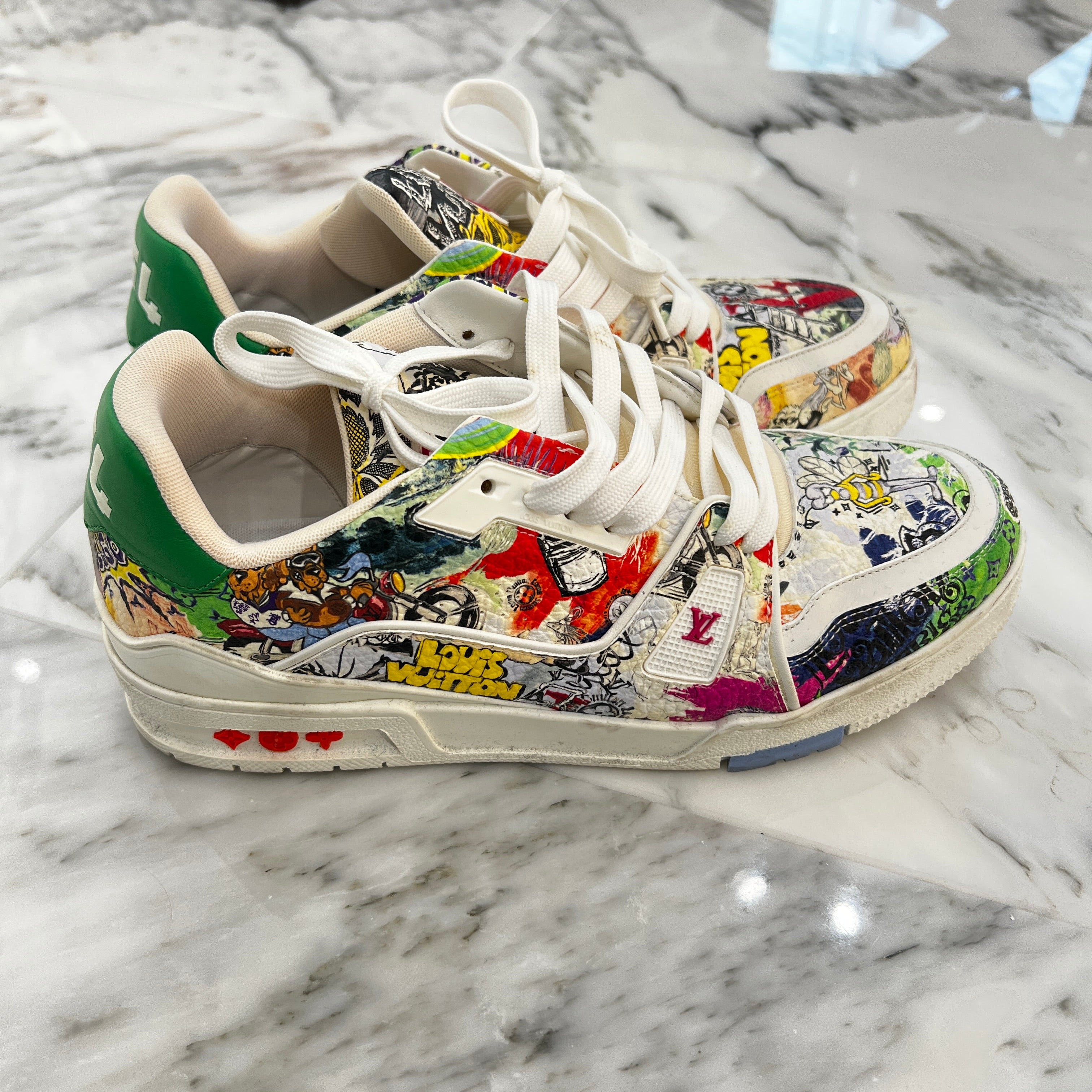 LOUIS VUITTON 23SS LV Trainer Comic Motifs Multi Low Cut Sneakers Size 7 (26.0cm～26.5cm) ルイヴィトン LVトレイナー コミック モチーフ マルチ ローカット スニーカー サイズ7 1/2 (26.0cm～26.5cm)