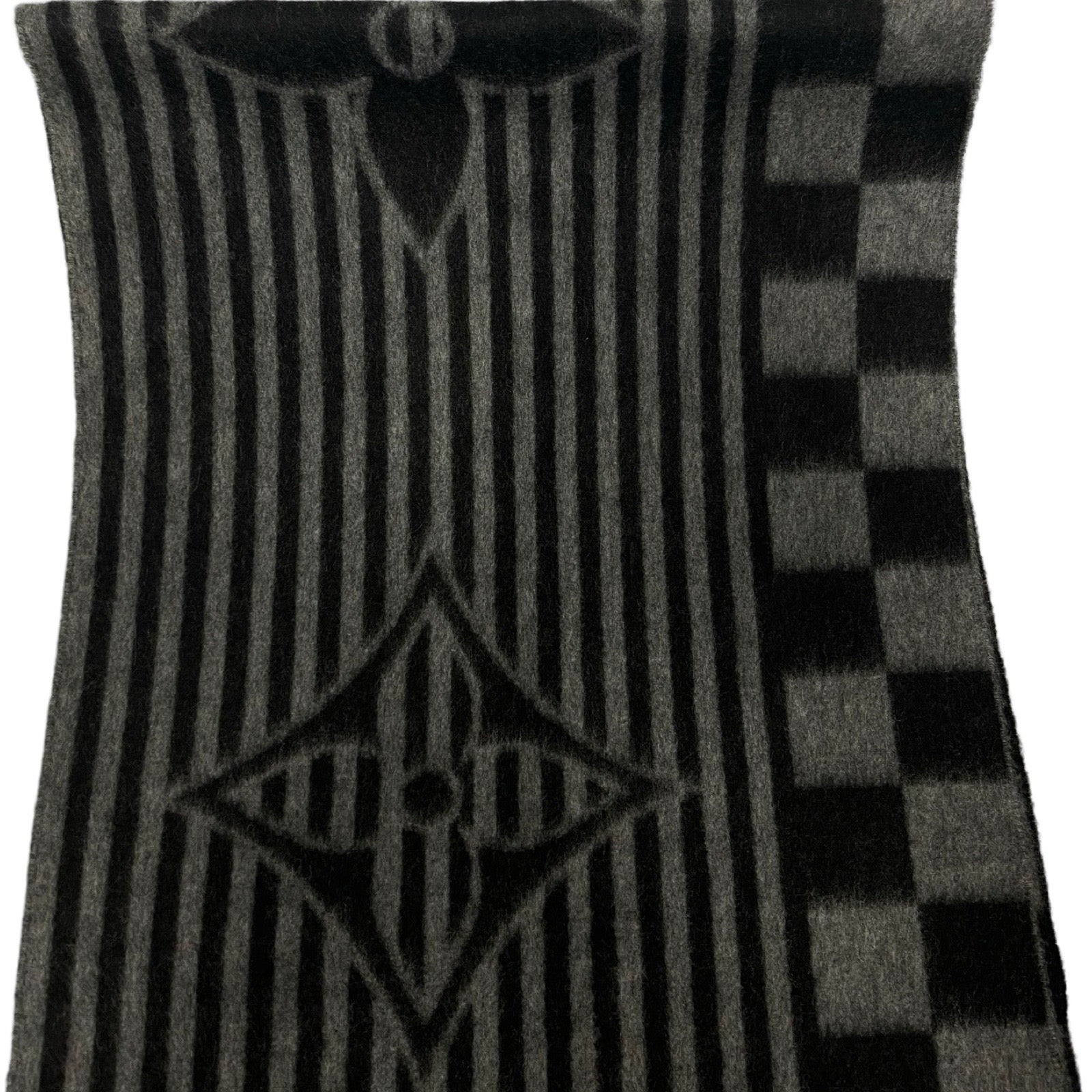 未使用品】ヴィトン LV マフラー エシャルプ M00497 カシミヤ LOUIS