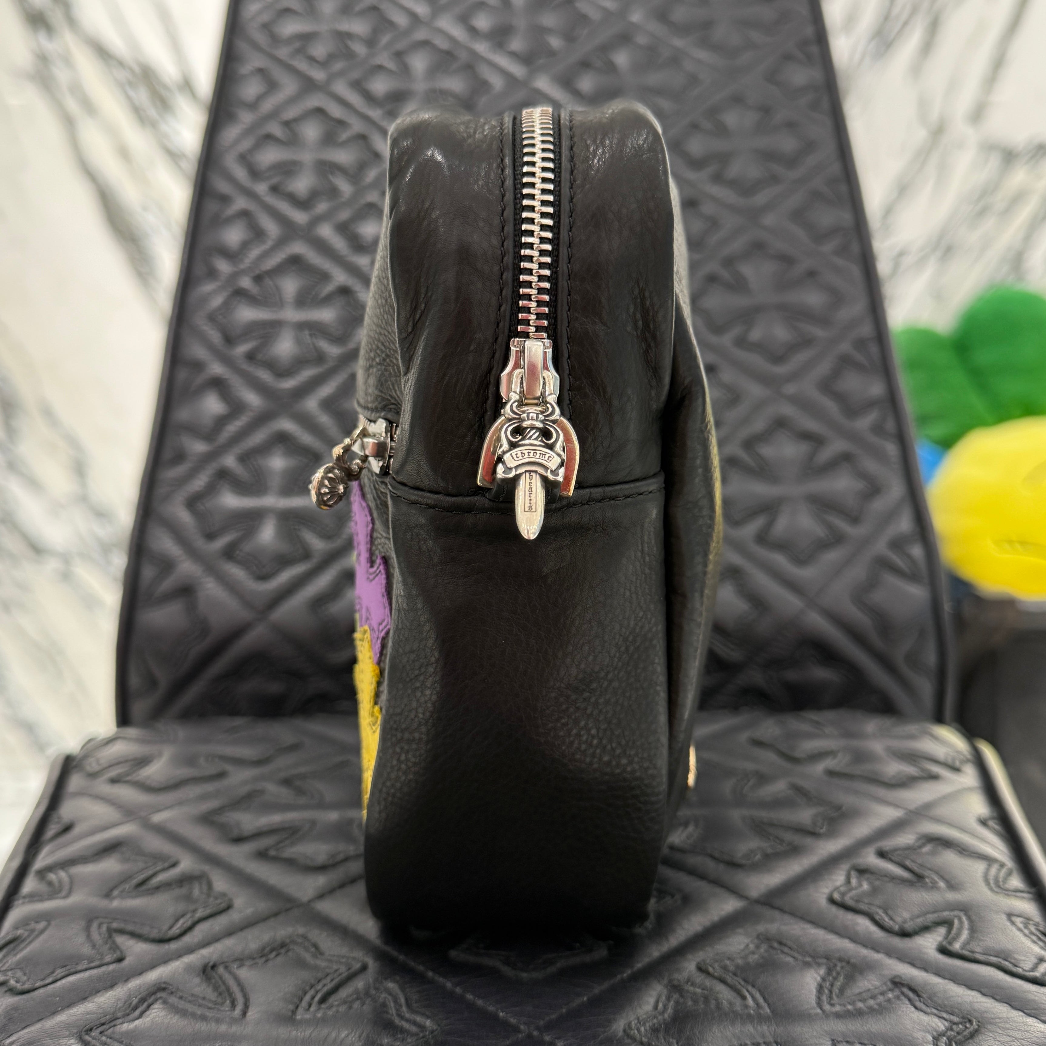 CHROME HEARTS TAKAMINI Multi Color Leather Cross Patch Leather Shoulder Bag クロムハーツ タカミニ マルチカラー レザークロスパッチ レザーショルダーバッグ