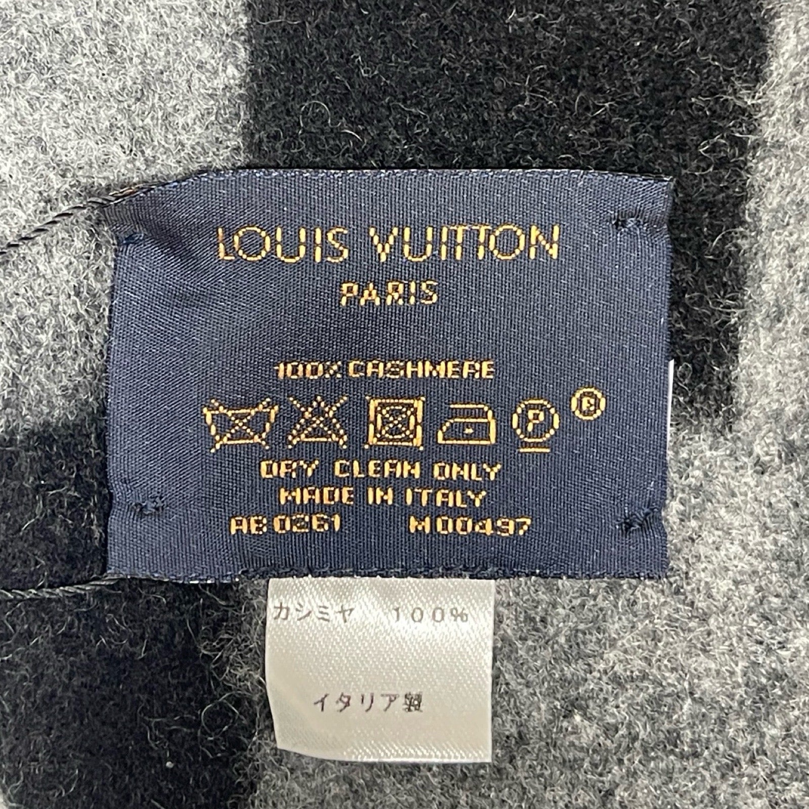 LOUIS VUITTON 2021AW Eshal LV Graphical Cashmere Scarf M00497