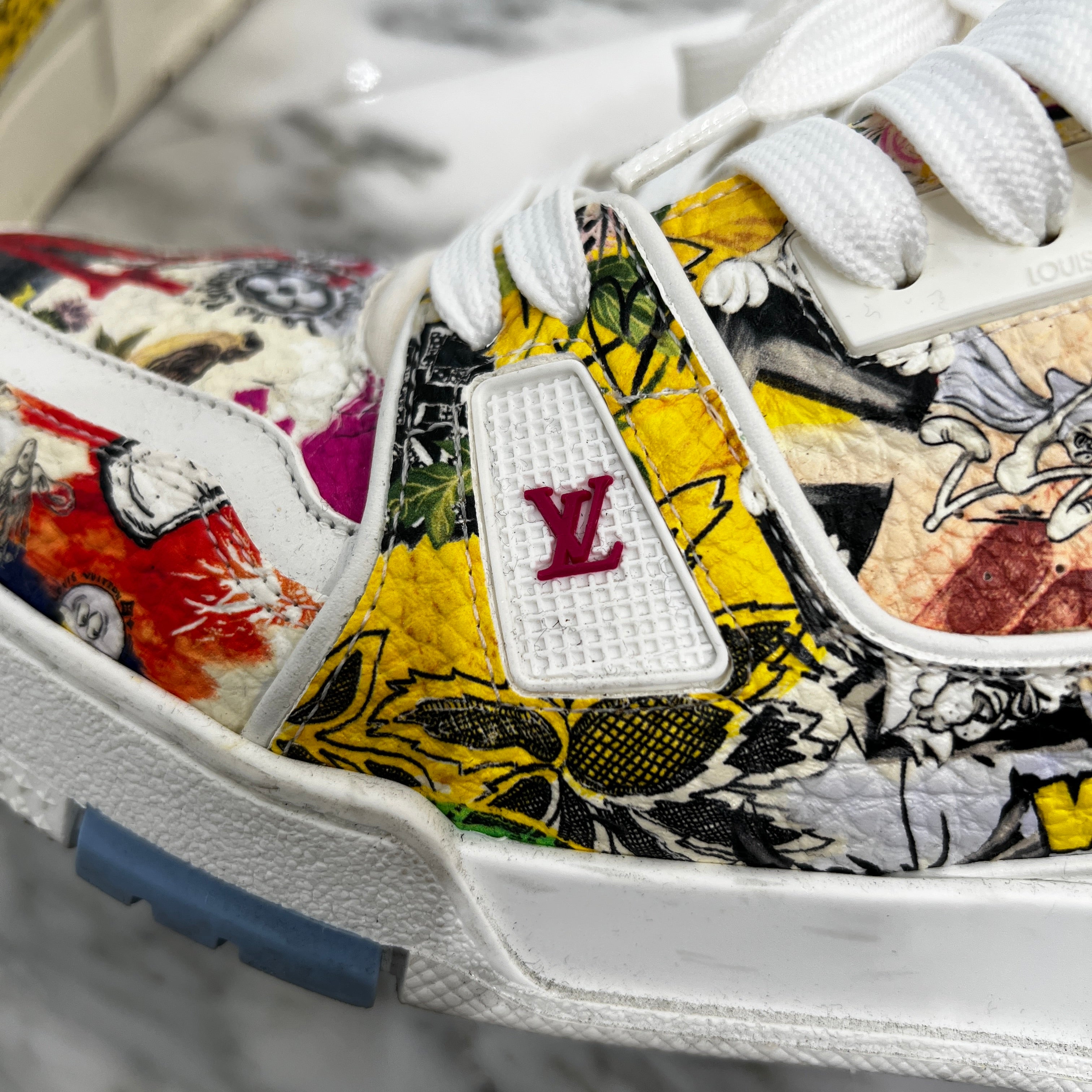 LOUIS VUITTON 23SS LV Trainer Comic Motifs Multi Low Cut Sneakers Size 7 (26.0cm～26.5cm) ルイヴィトン LVトレイナー コミック モチーフ マルチ ローカット スニーカー サイズ7 1/2 (26.0cm～26.5cm)