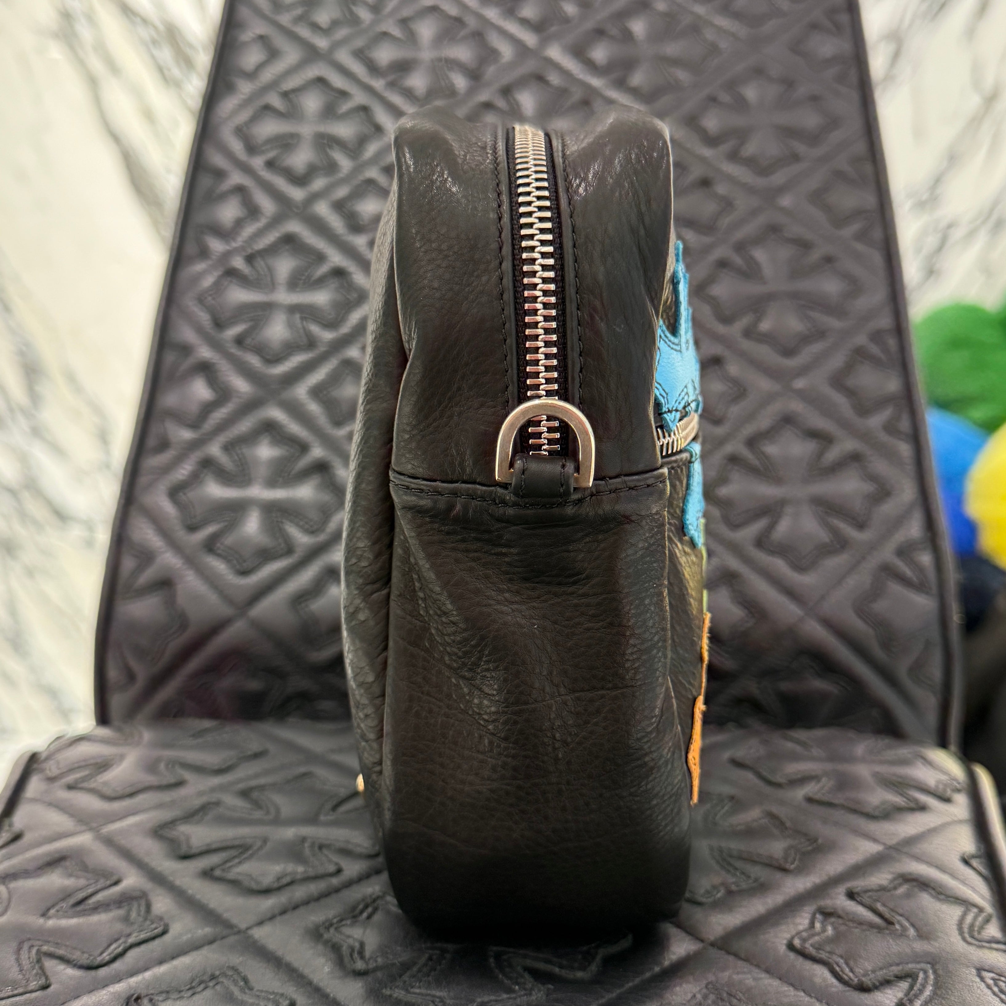 CHROME HEARTS TAKAMINI Multi Color Leather Cross Patch Leather Shoulder Bag クロムハーツ タカミニ マルチカラー レザークロスパッチ レザーショルダーバッグ