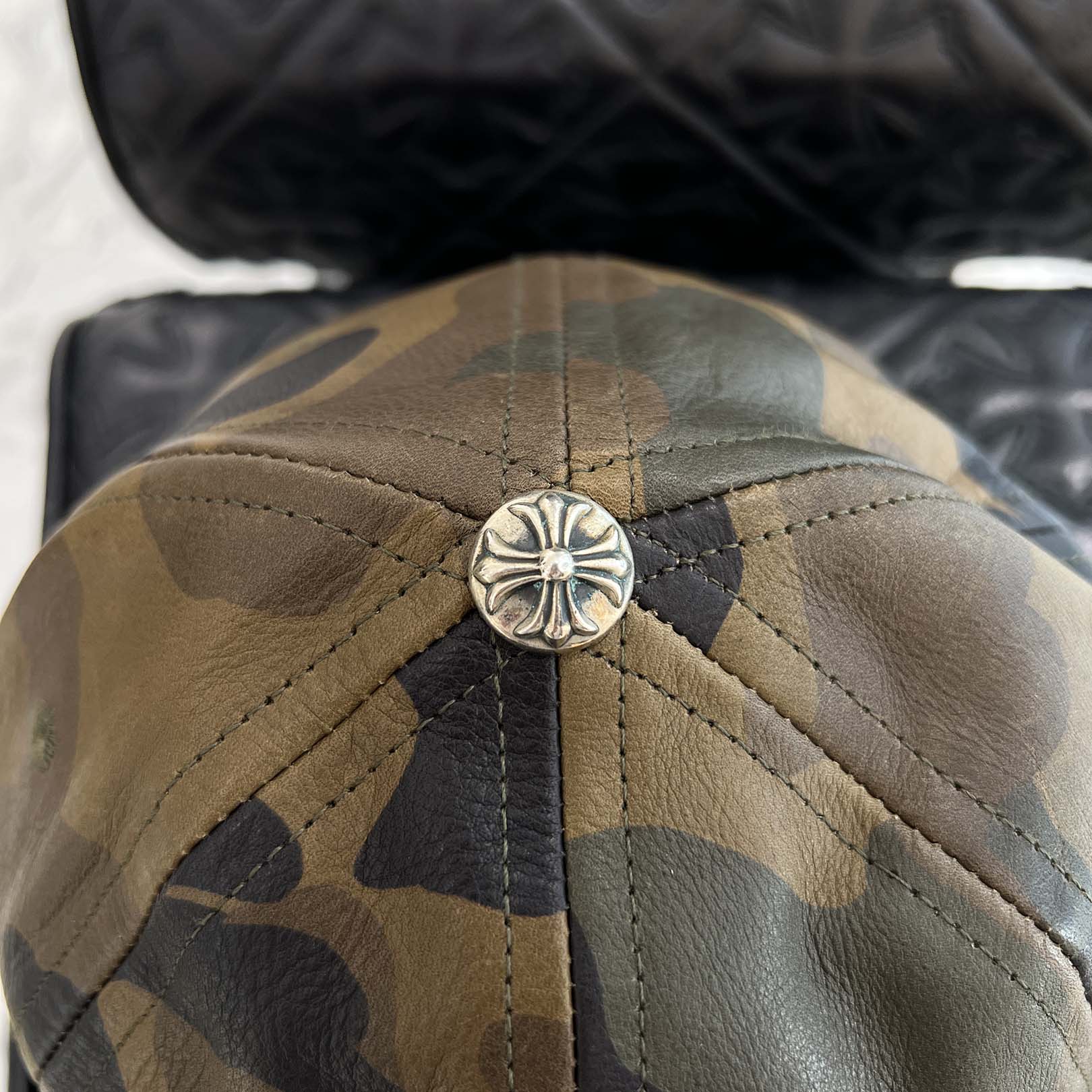 CHROME HEARTS Star Leather Patch Camouflage Leather Trucker Cap Size ONE SIZE (51-61) クロムハーツ スター レザーパッチ カモフラージュ レザートラッカーキャップ サイズONE SIZE (51-61）