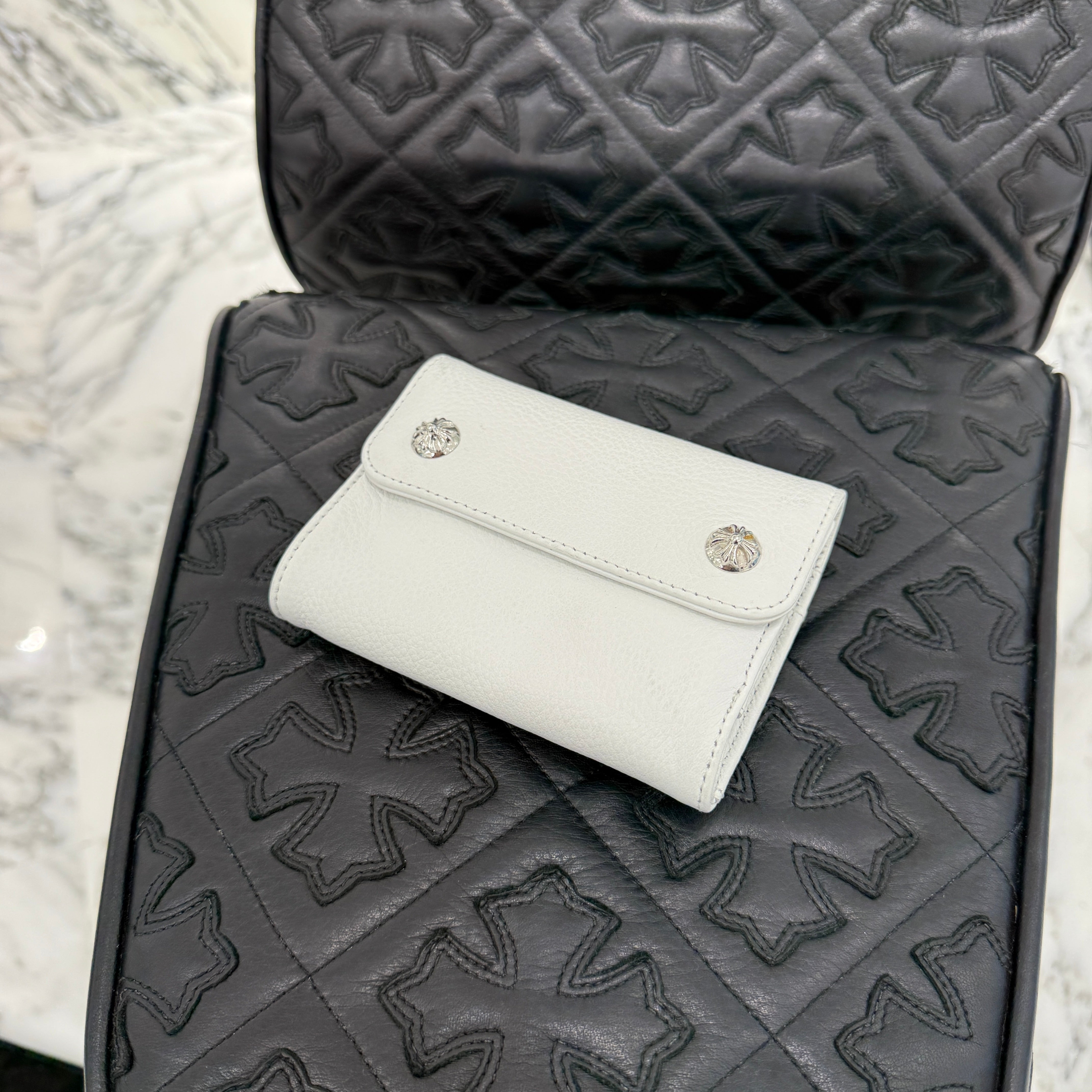 CHROME HEARTS Wave Mini Cross Ball Wallet クロムハーツ ウェイブミニ クロスボール ウォレット