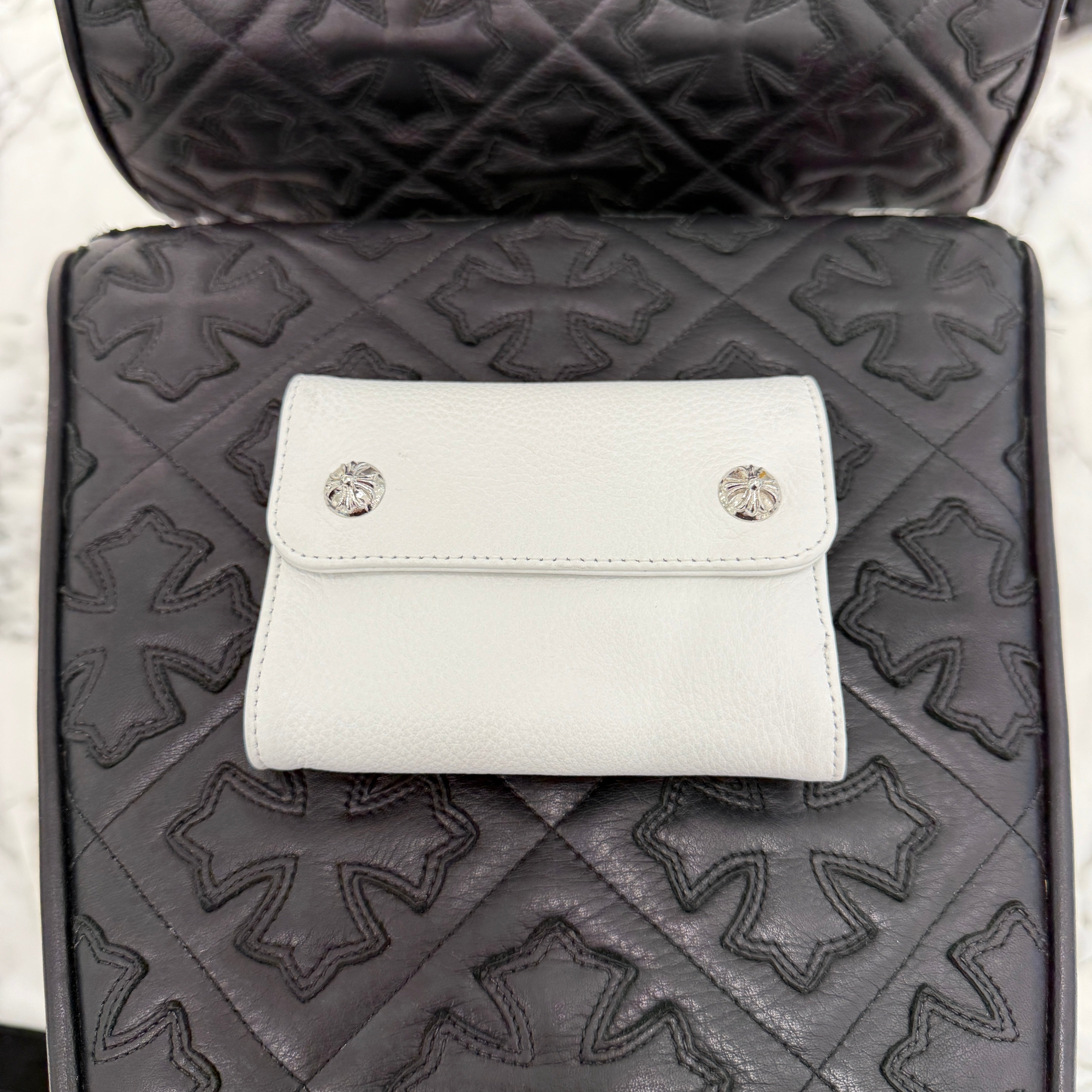 CHROME HEARTS Wave Mini Cross Ball Wallet クロムハーツ ウェイブミニ クロスボール ウォレット