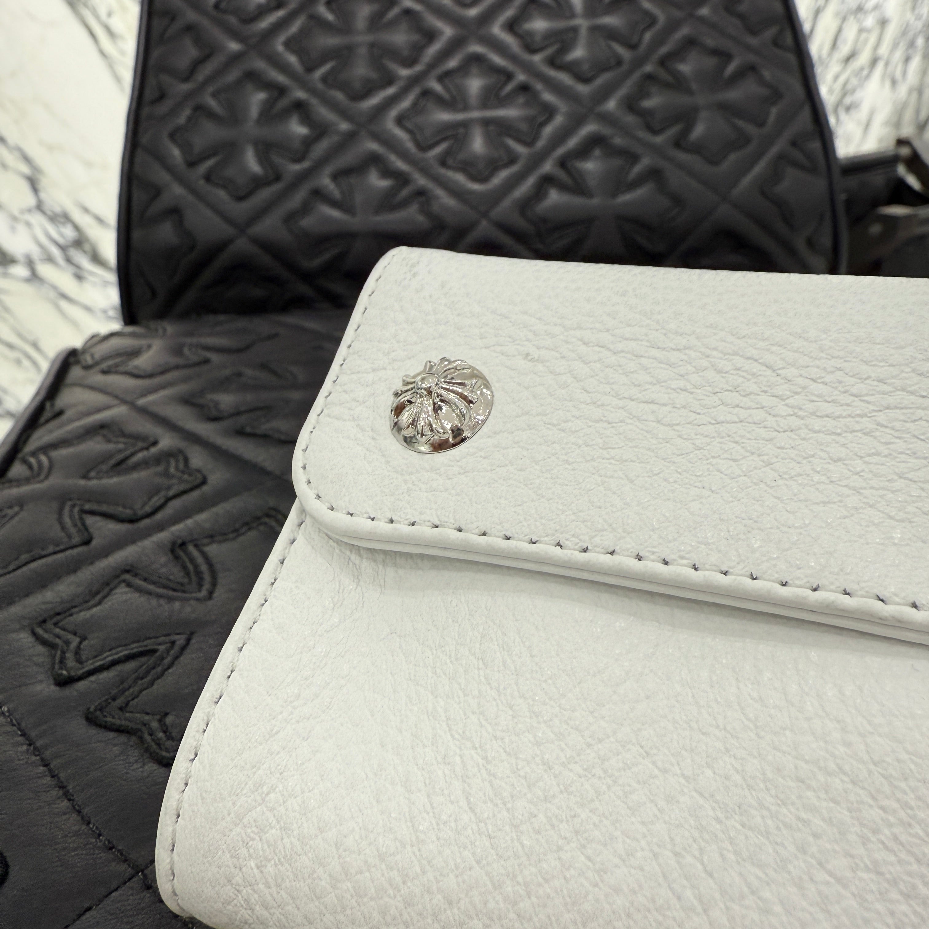 CHROME HEARTS Wave Mini Cross Ball Wallet クロムハーツ ウェイブミニ クロスボール ウォレット