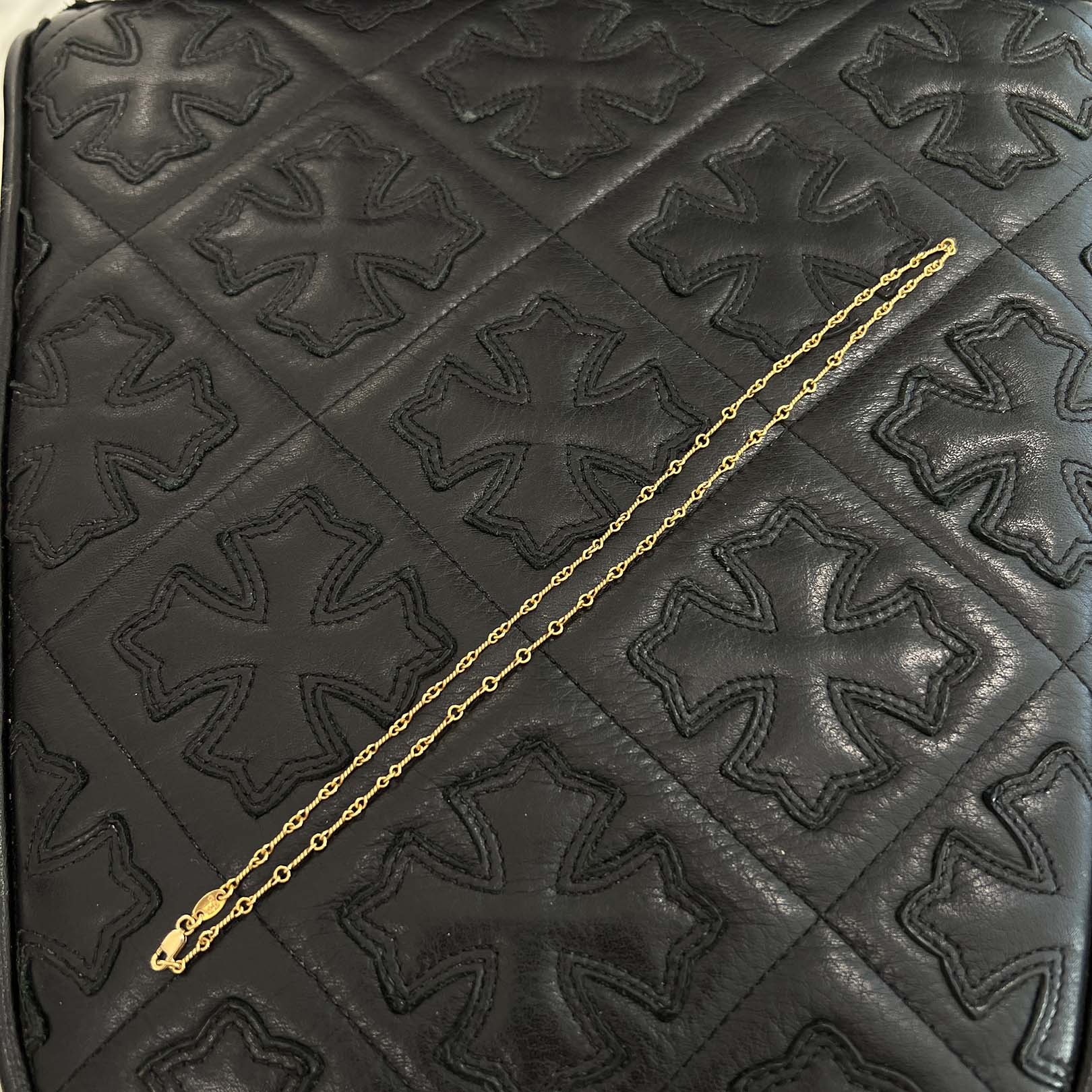 CHROME HEARTS 22K Twist Chain Necklace Size 18 Inch クロムハーツ 22K ツイストチェーン ネックレス サイズ18インチ