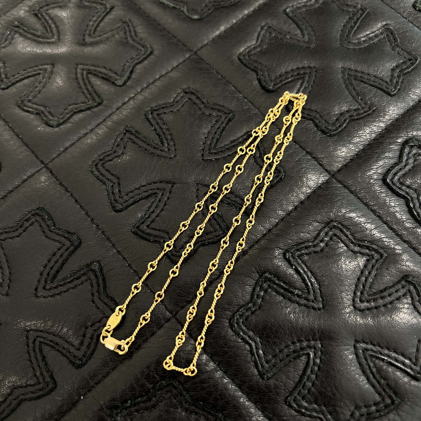 CHROME HEARTS 22K Twist Chain Necklace Size 18 Inch クロムハーツ 22K ツイストチェーン ネックレス サイズ18インチ