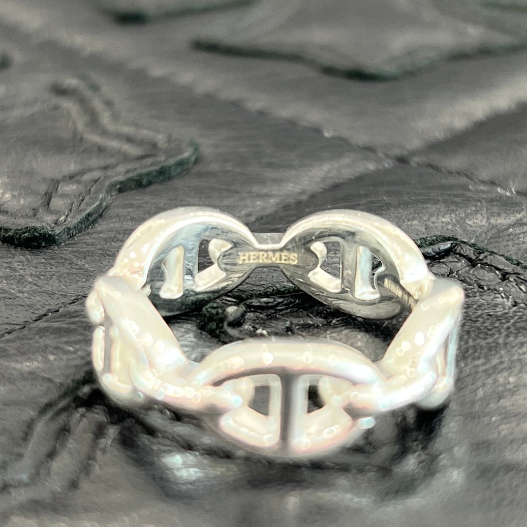 HERMES Ag925 Chaine d’Ancre Enchainee PM Ring Size 14号 エルメス Ag925 シェーヌダンクル アンシェネ PM リング サイズ14号