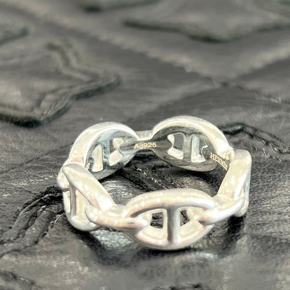 HERMES Ag925 Chaine d’Ancre Enchainee PM Ring Size 14号 エルメス Ag925 シェーヌダンクル アンシェネ PM リング サイズ14号