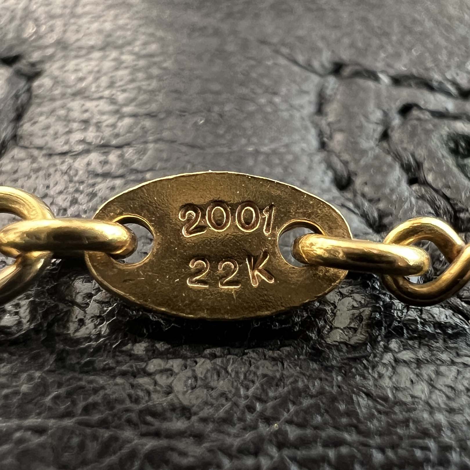 CHROME HEARTS 22K Twist Chain Necklace Size 18 Inch クロムハーツ 22K ツイストチェーン ネックレス サイズ18インチ