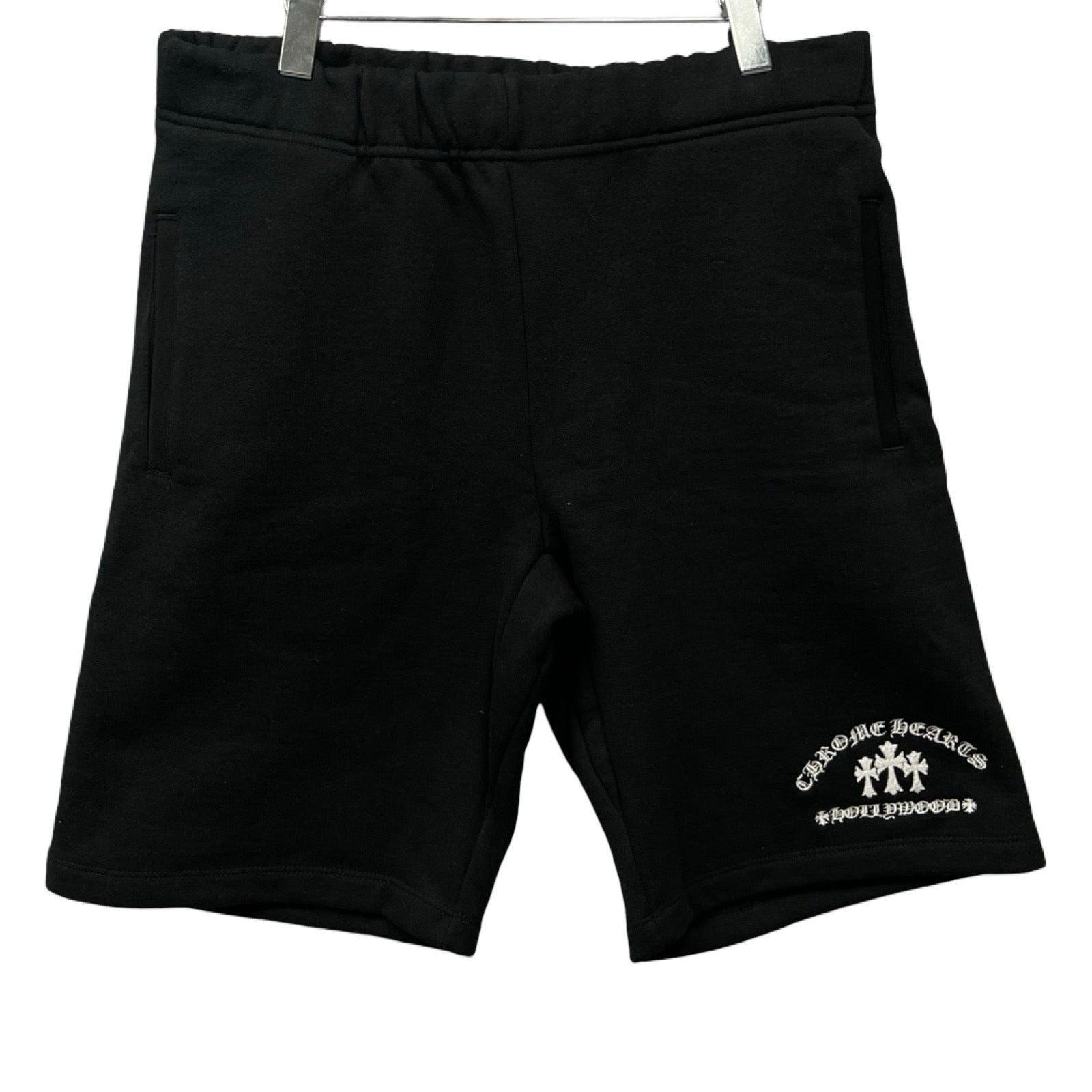 CHROME HEARTS Y NOT King Taco 3 Cemetery Cross Sweat Shorts Size M