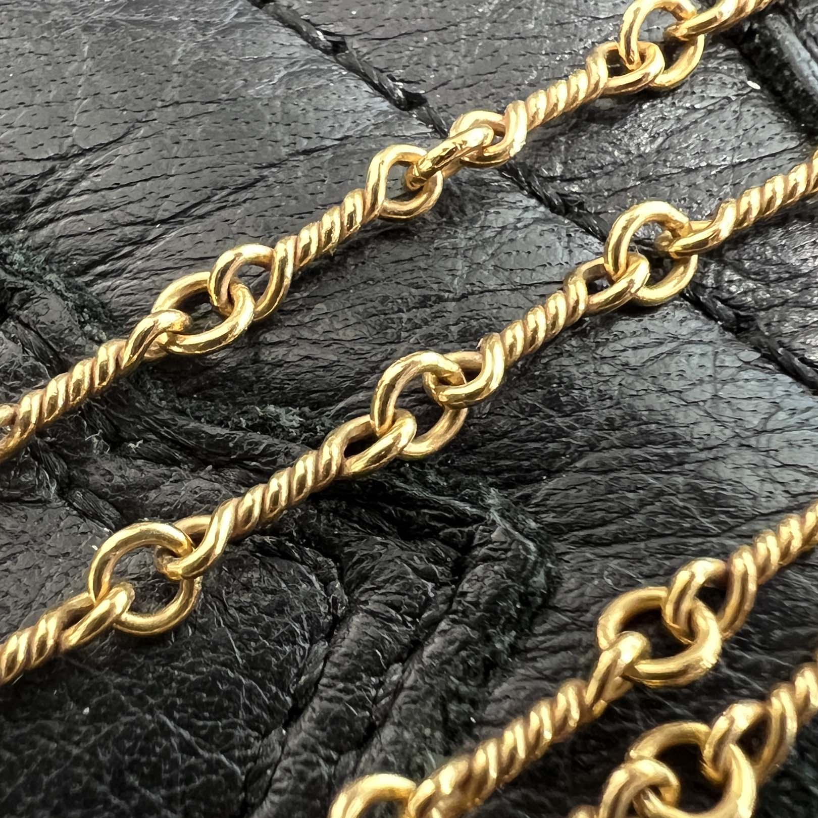 CHROME HEARTS 22K Twist Chain Necklace Size 18 Inch クロムハーツ