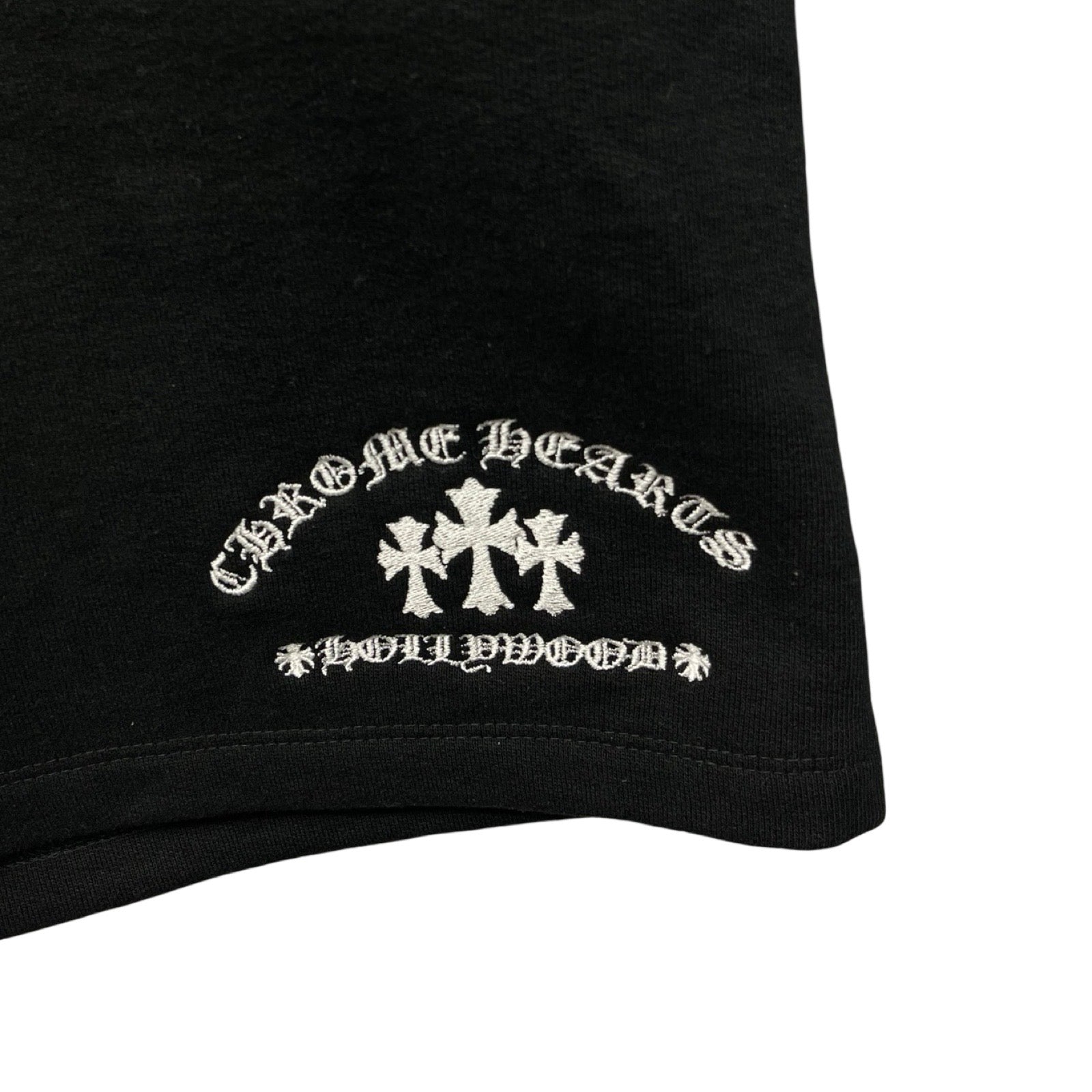 CHROME HEARTS Y NOT King Taco 3 Cemetery Cross Sweat Shorts Size M