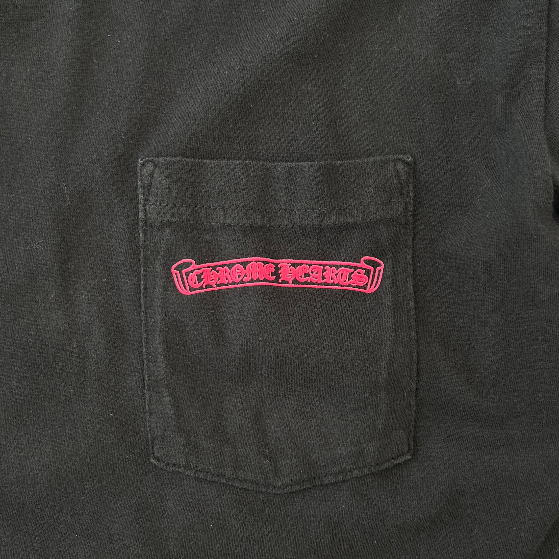 CHROME HEARTS Pink Made in Hollywood Vertical Logo Long Sleeve Tee Size L クロムハーツ ピンク メイドインハリウッド ヴァーティカルロゴ ロングスリーブTシャツ サイズL