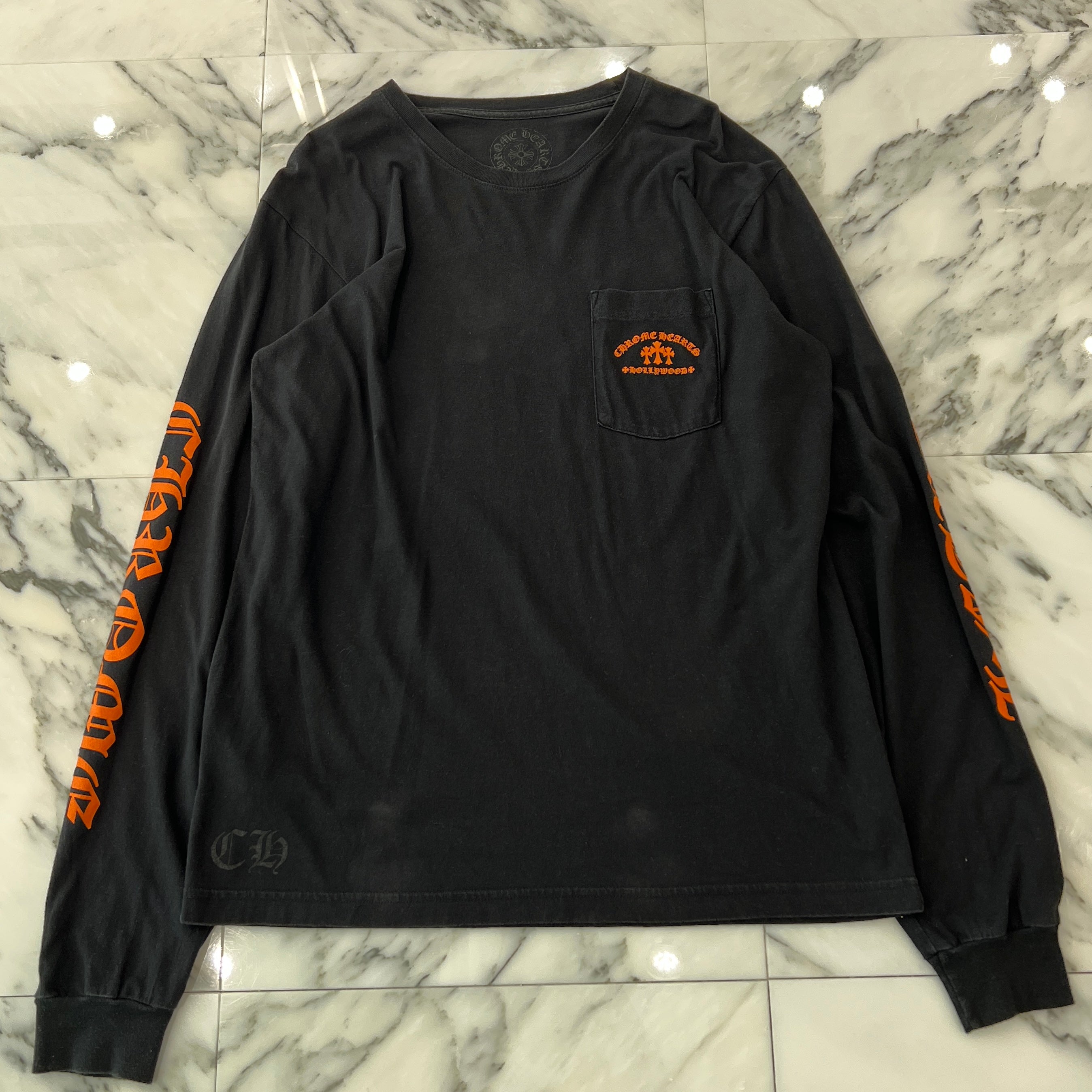 CHROME HEARTS King Taco 3 Cemetery Cross Print Long Sleeve Tee Size L クロムハーツ キングタコ 3 セメタリークロス プリント ロングスリーブ Tシャツ サイズL