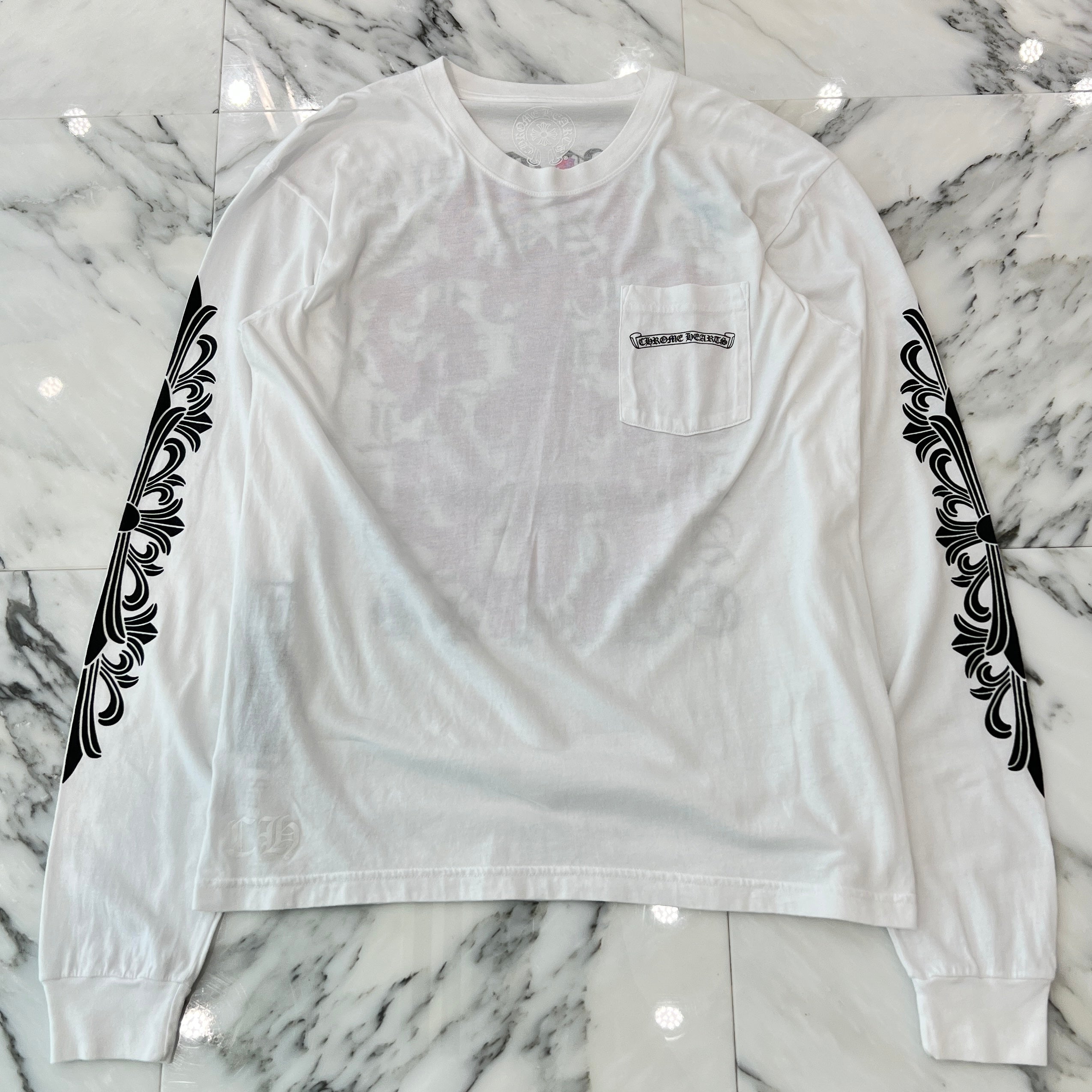 CHROME HEARTS Dagger Eye Chart Long Sleeve Tee Size L クロムハーツ ダガー アイチャート ロングスリーブ Tシャツ サイズL