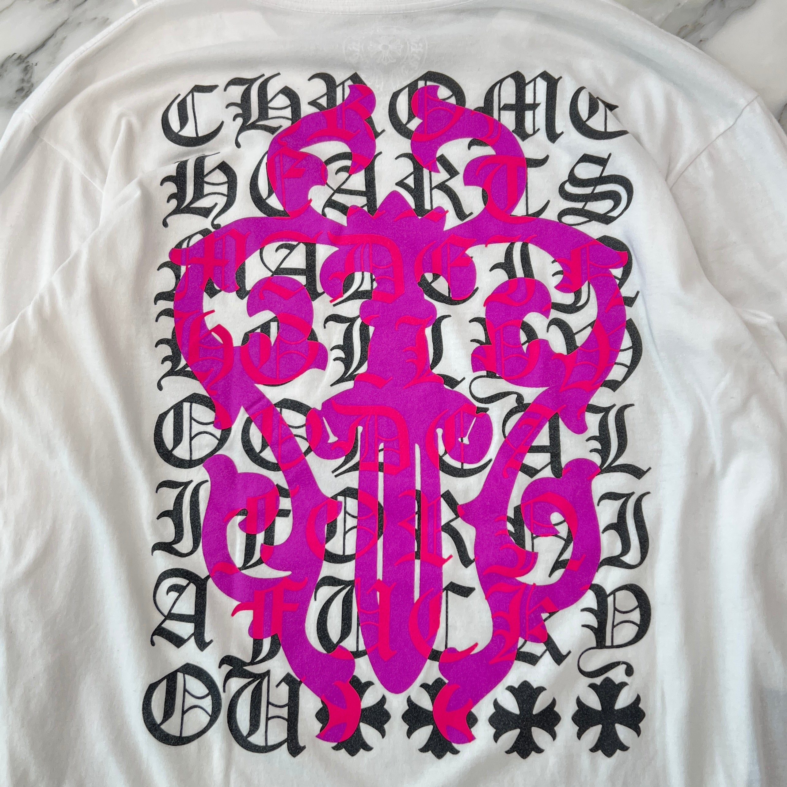 CHROME HEARTS Dagger Eye Chart Long Sleeve Tee Size L クロムハーツ