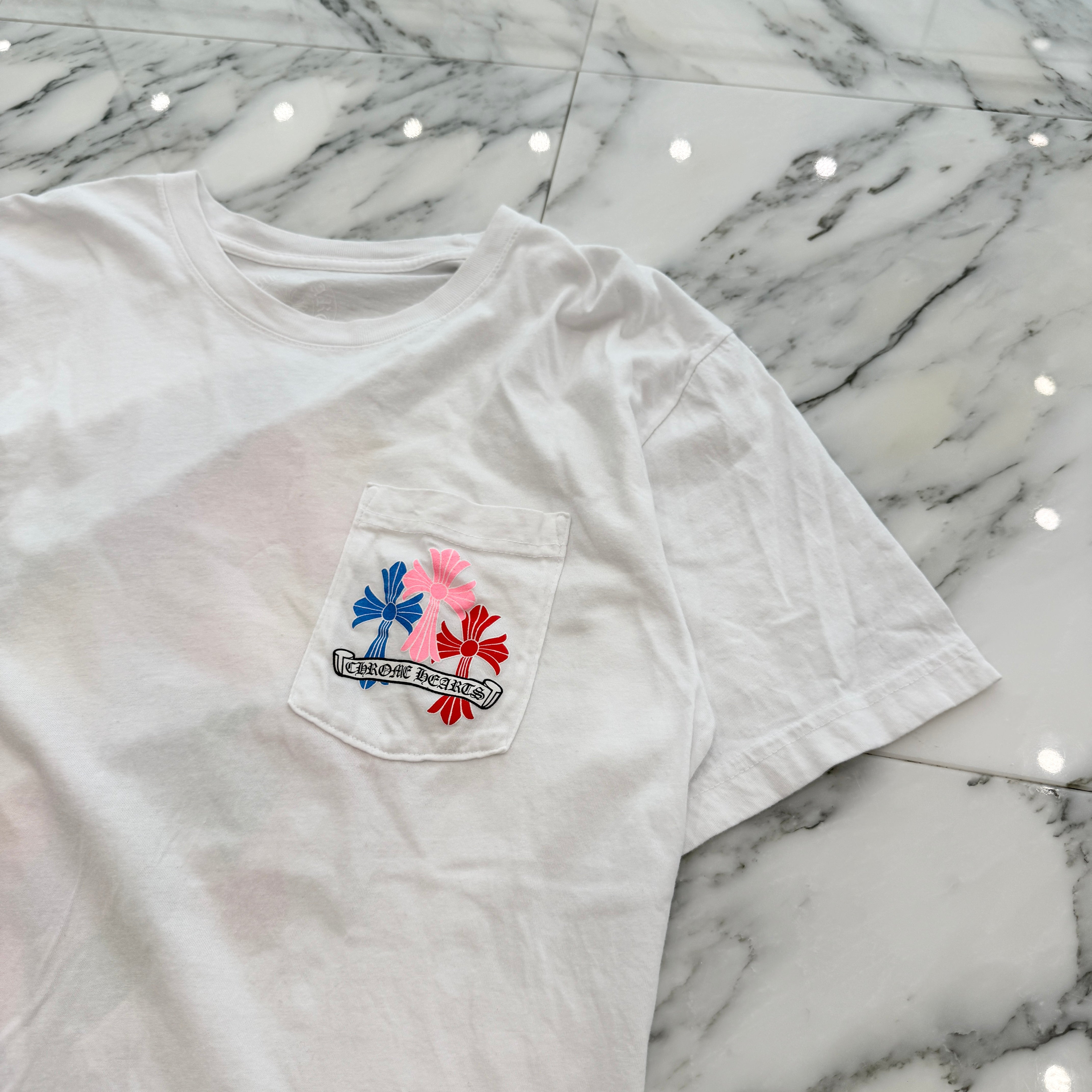 CHROME HEARTS 2021SS MLTCOL CEM CRS Tee Size L クロムハーツ マルチカラー セメタリークロス Tシャツ サイズL