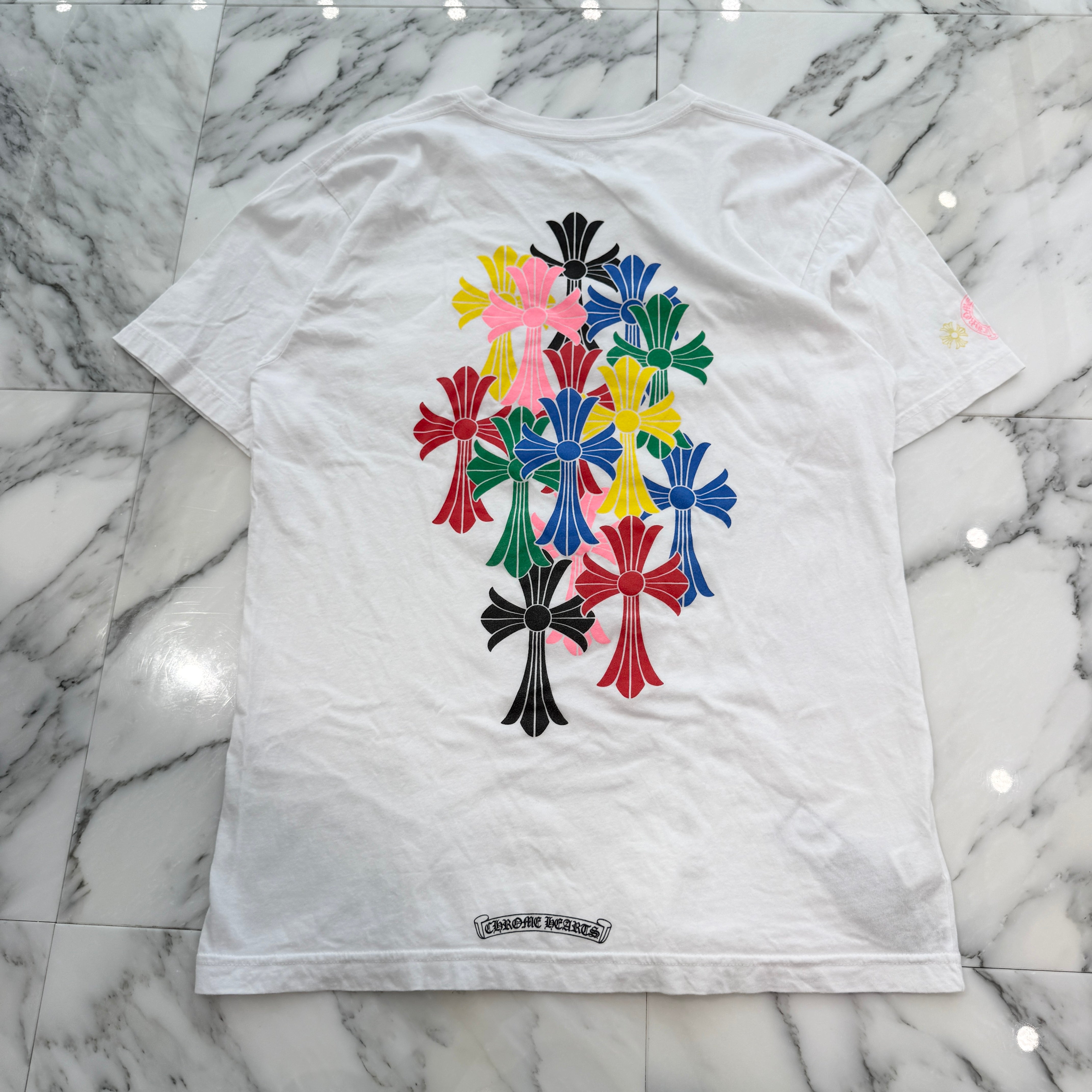 CHROME HEARTS 2021SS MLTCOL CEM CRS Tee Size L クロムハーツ マルチカラー セメタリークロス Tシャツ サイズL