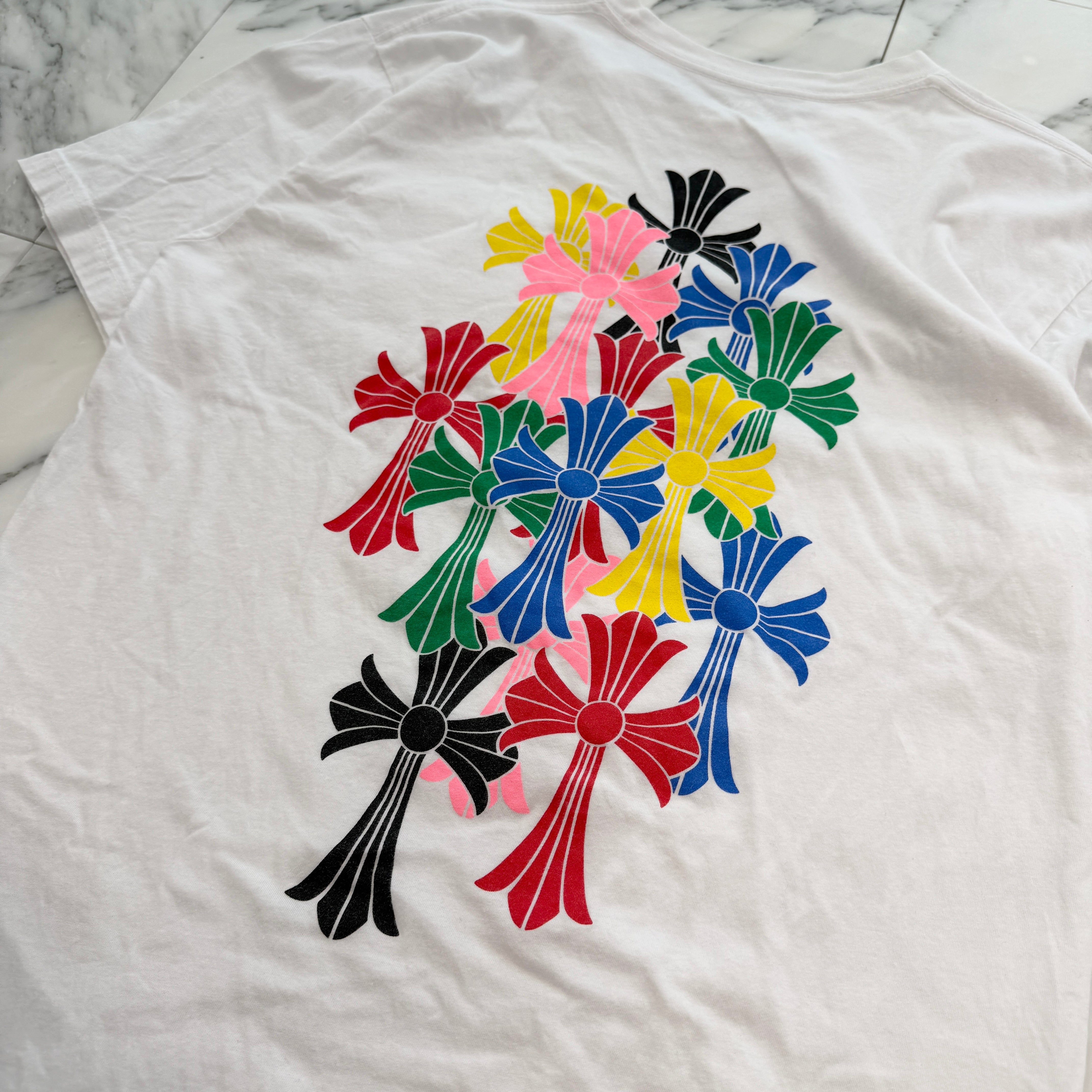 CHROME HEARTS 2021SS MLTCOL CEM CRS Tee Size L クロムハーツ マルチカラー セメタリークロス Tシャツ サイズL