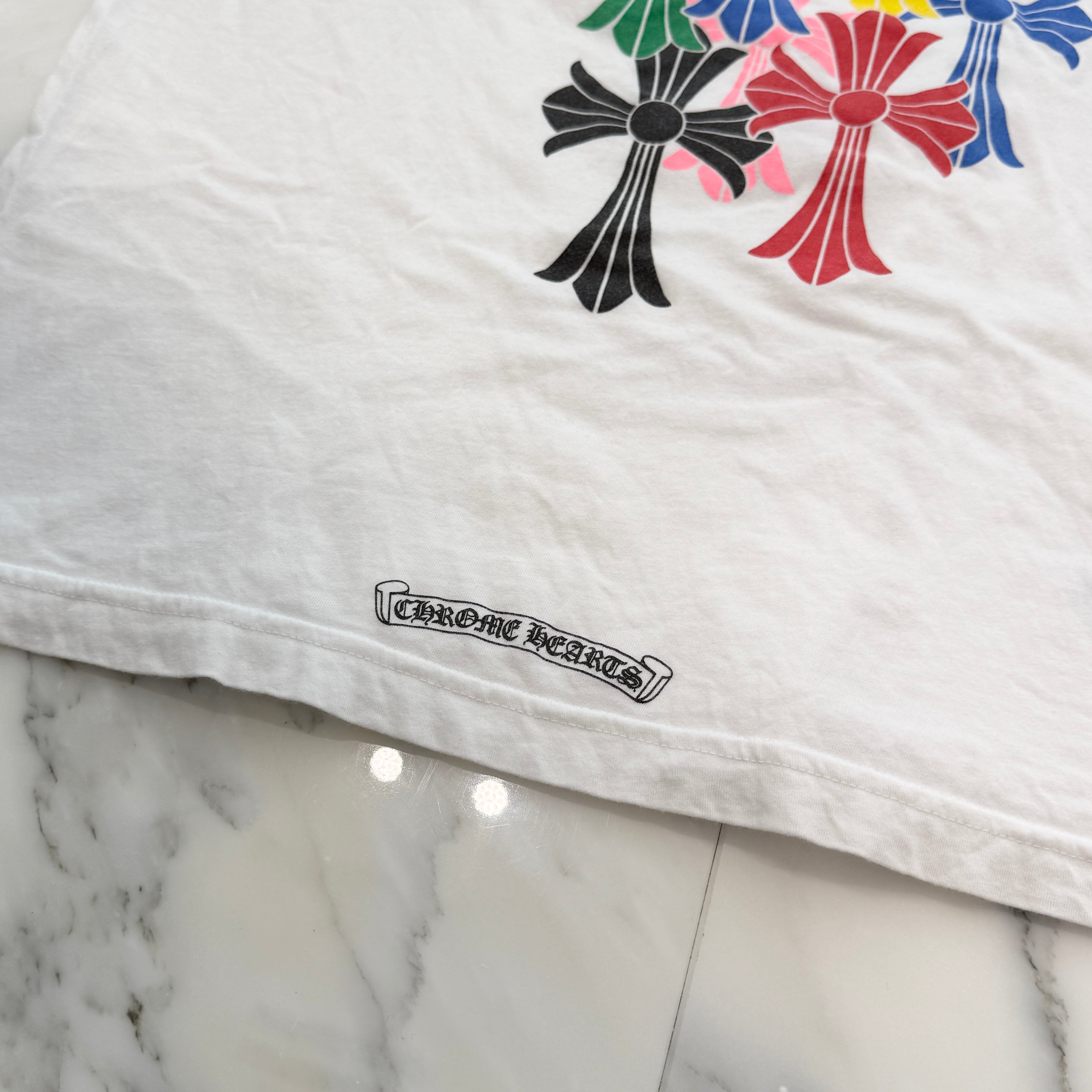 CHROME HEARTS 2021SS MLTCOL CEM CRS Tee Size L クロムハーツ マルチカラー セメタリークロス Tシャツ サイズL