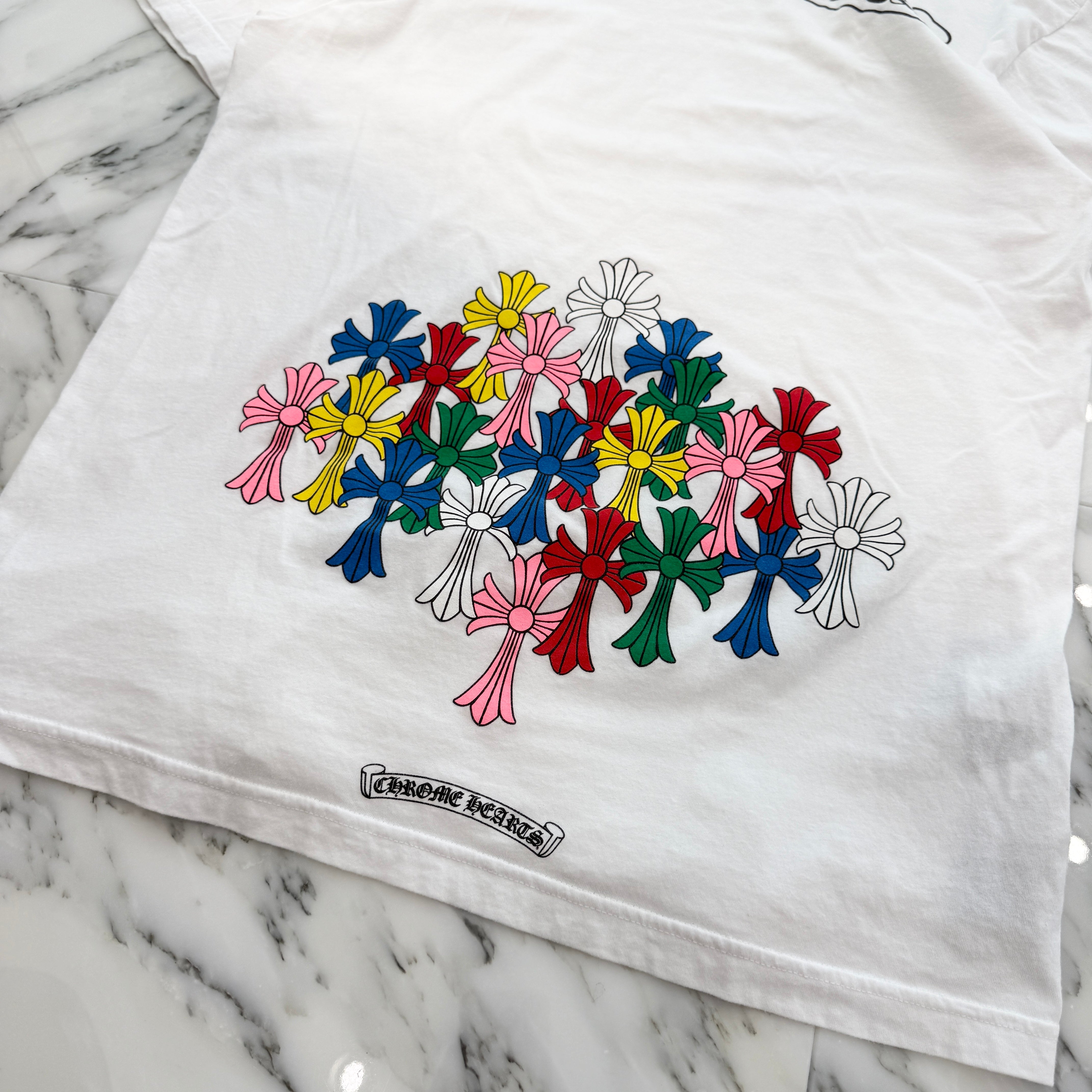 CHROME HEARTS MLTCOL CEM CRS Tee Size L クロムハーツ マルチカラー セメタリークロス Tシャツ サイズL