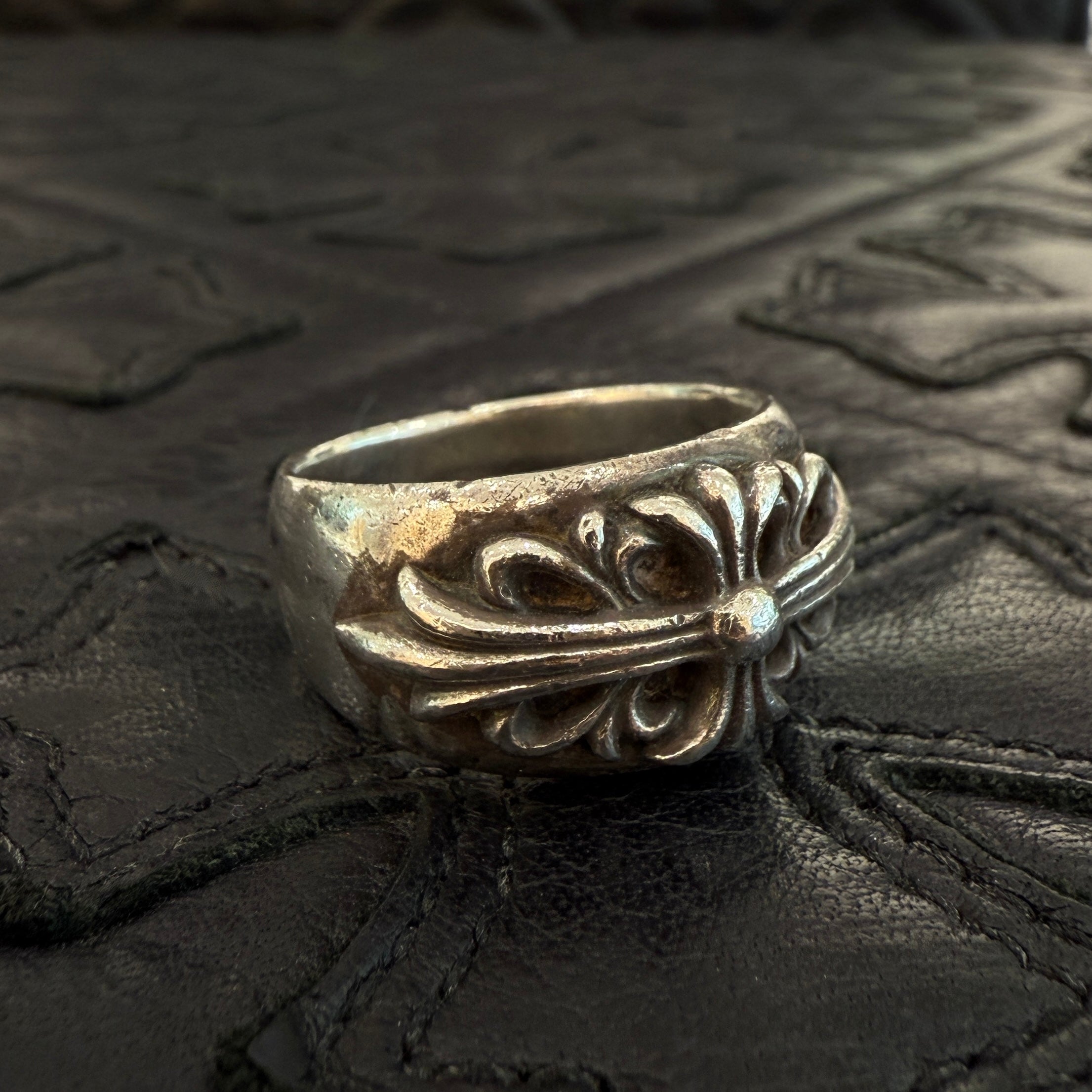 CHROME HEARTS Floral Cross Ring Size 24号 クロムハーツ
