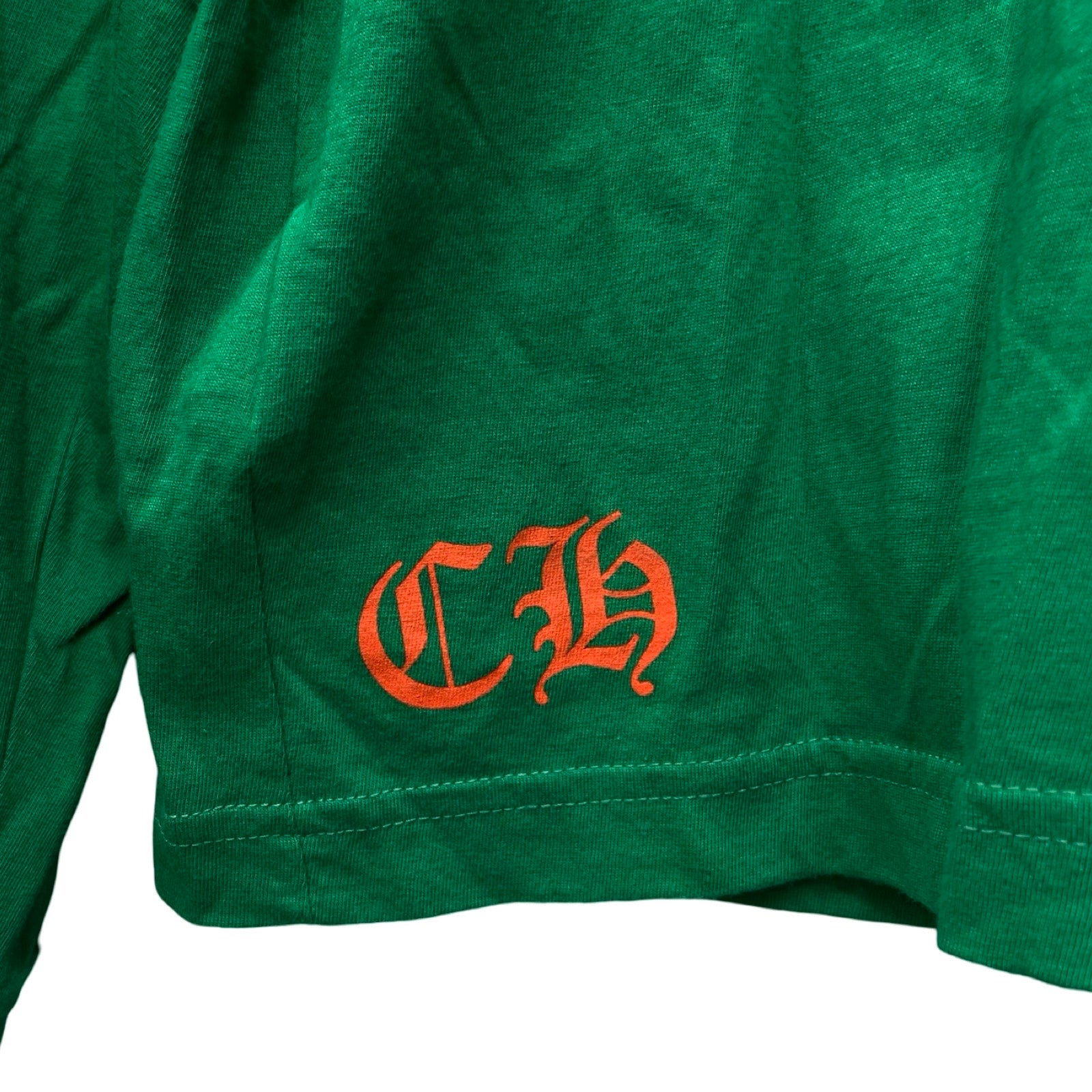CHROME HEARTS Orange Horseshoe Long Sleeve Tee Size L