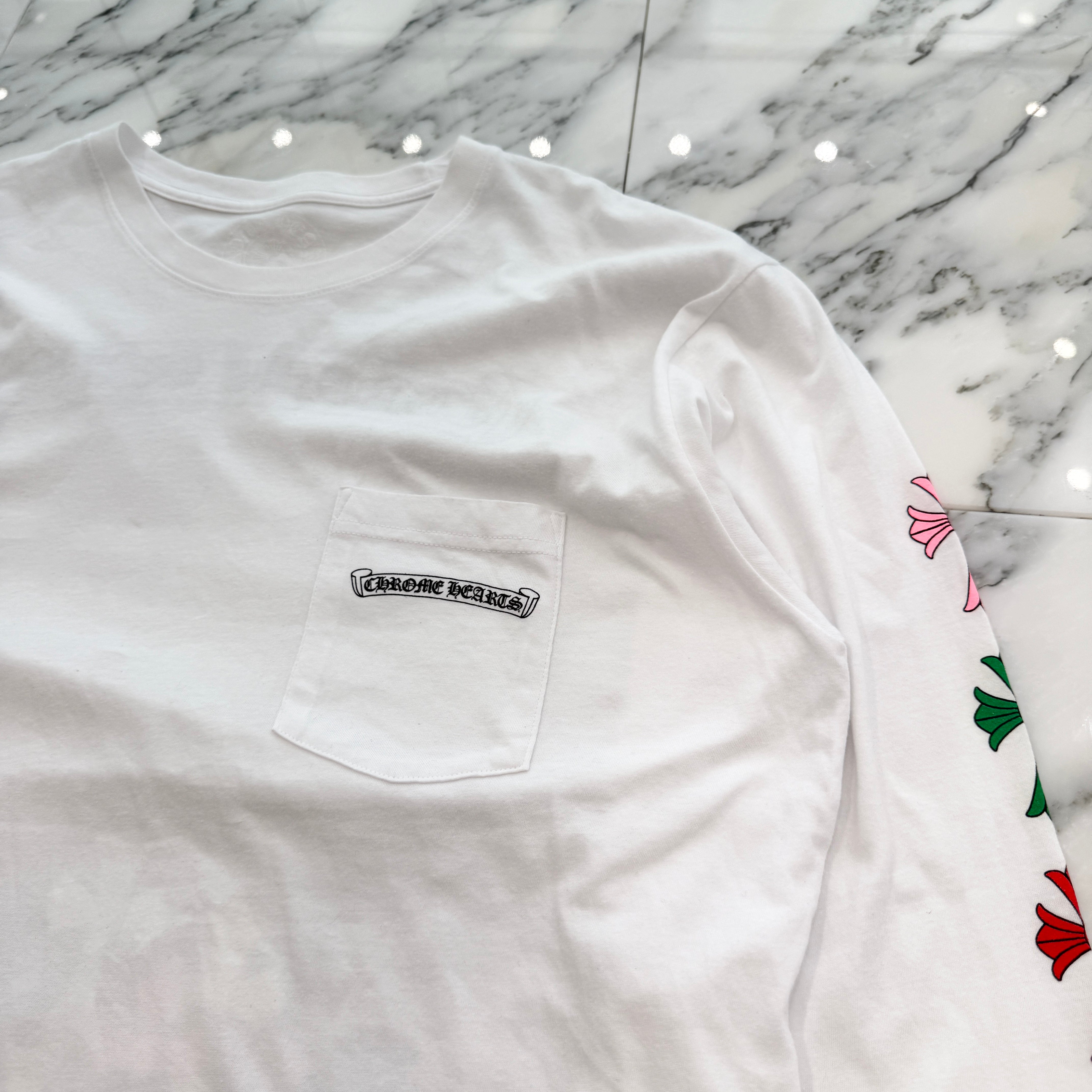 CHROME HEARTS 2021SS MLTCOL CEM CRS Long Sleeve Tee Size XL クロムハーツ マルチカラー セメタリークロス ロングスリーブTシャツ サイズXL