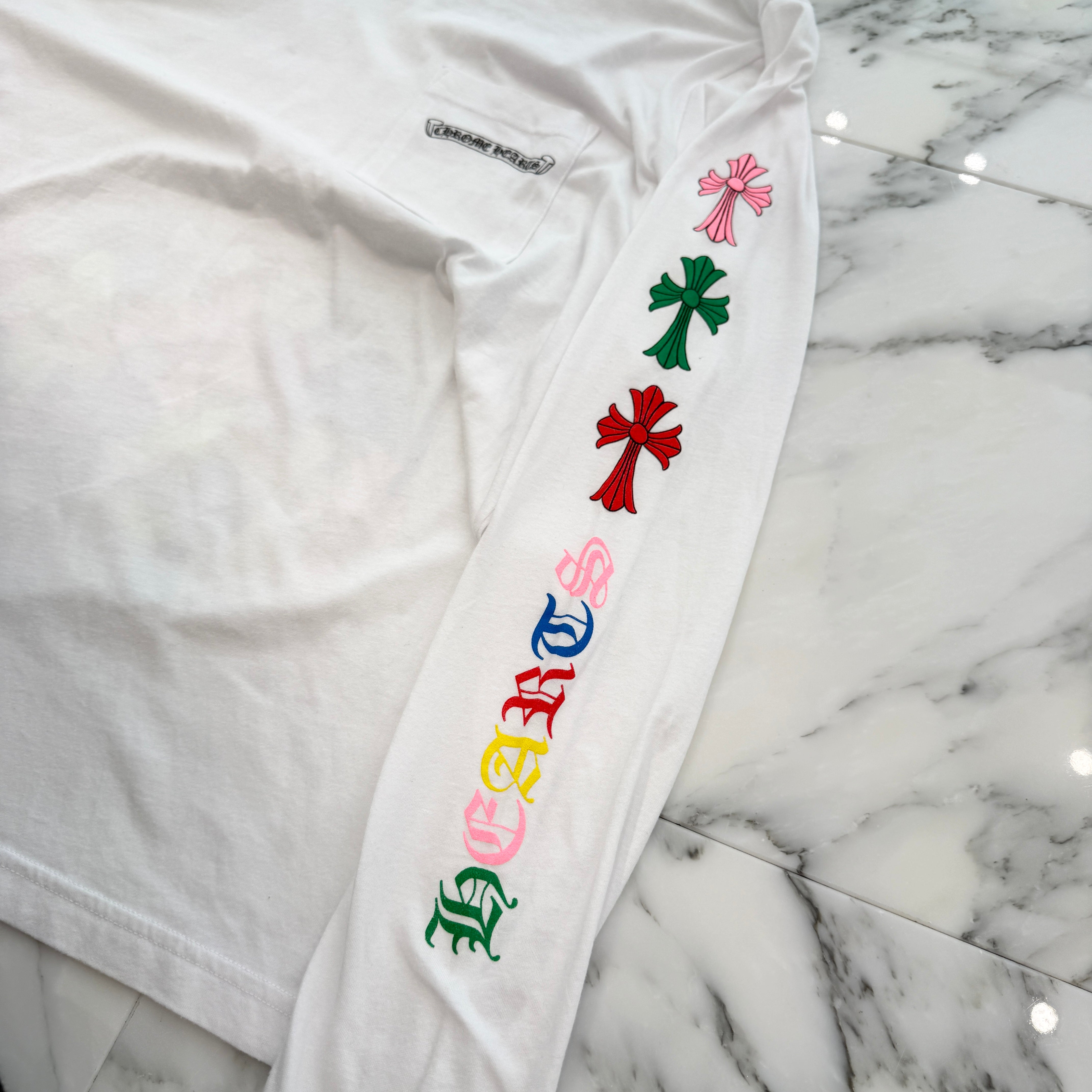 CHROME HEARTS 2021SS MLTCOL CEM CRS Long Sleeve Tee Size XL クロムハーツ マルチカラー セメタリークロス ロングスリーブTシャツ サイズXL