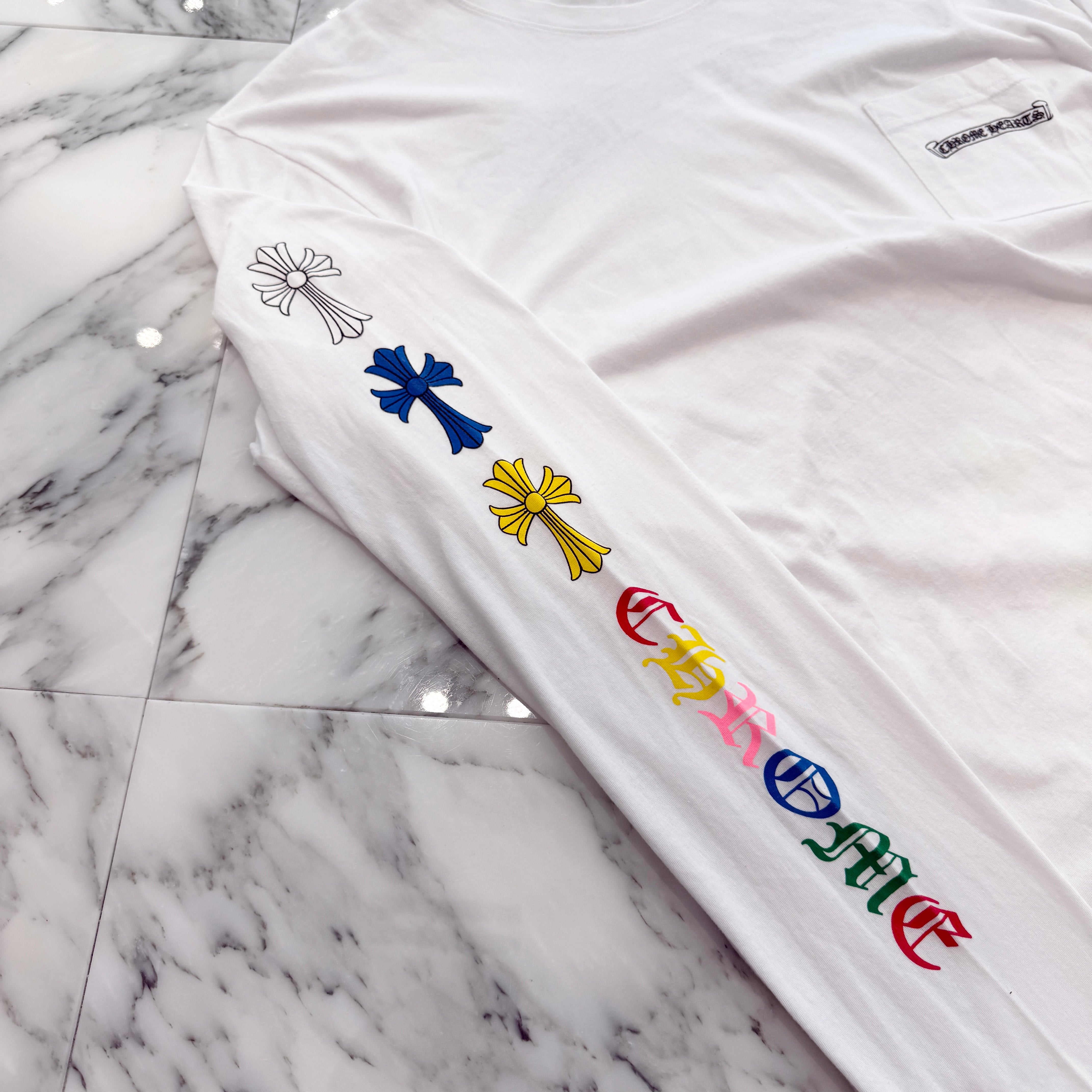 CHROME HEARTS 2021SS MLTCOL CEM CRS Long Sleeve Tee Size XL クロムハーツ マルチカラー セメタリークロス ロングスリーブTシャツ サイズXL