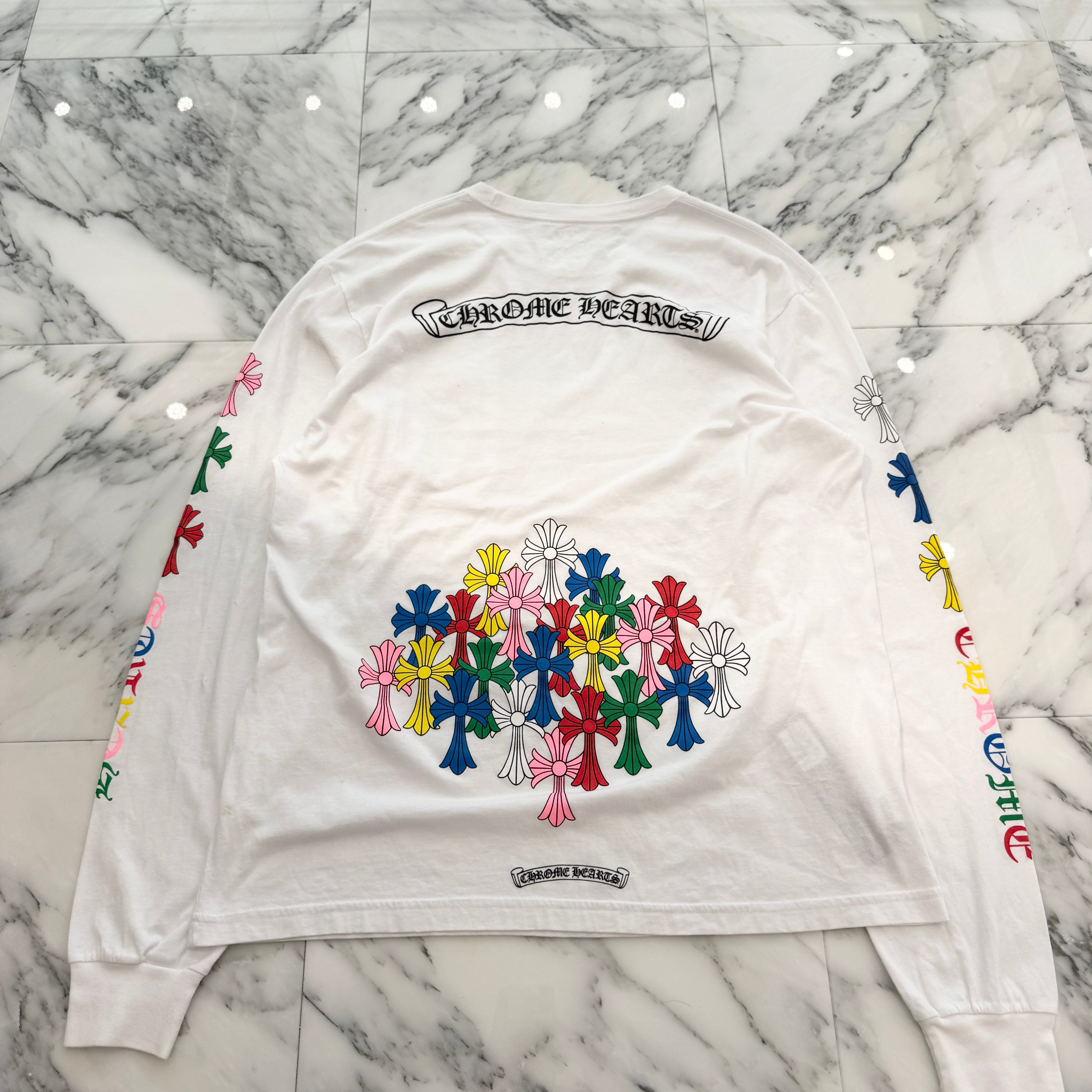 CHROME HEARTS 2021SS MLTCOL CEM CRS Long Sleeve Tee Size XL クロムハーツ マルチカラー セメタリークロス ロングスリーブTシャツ サイズXL