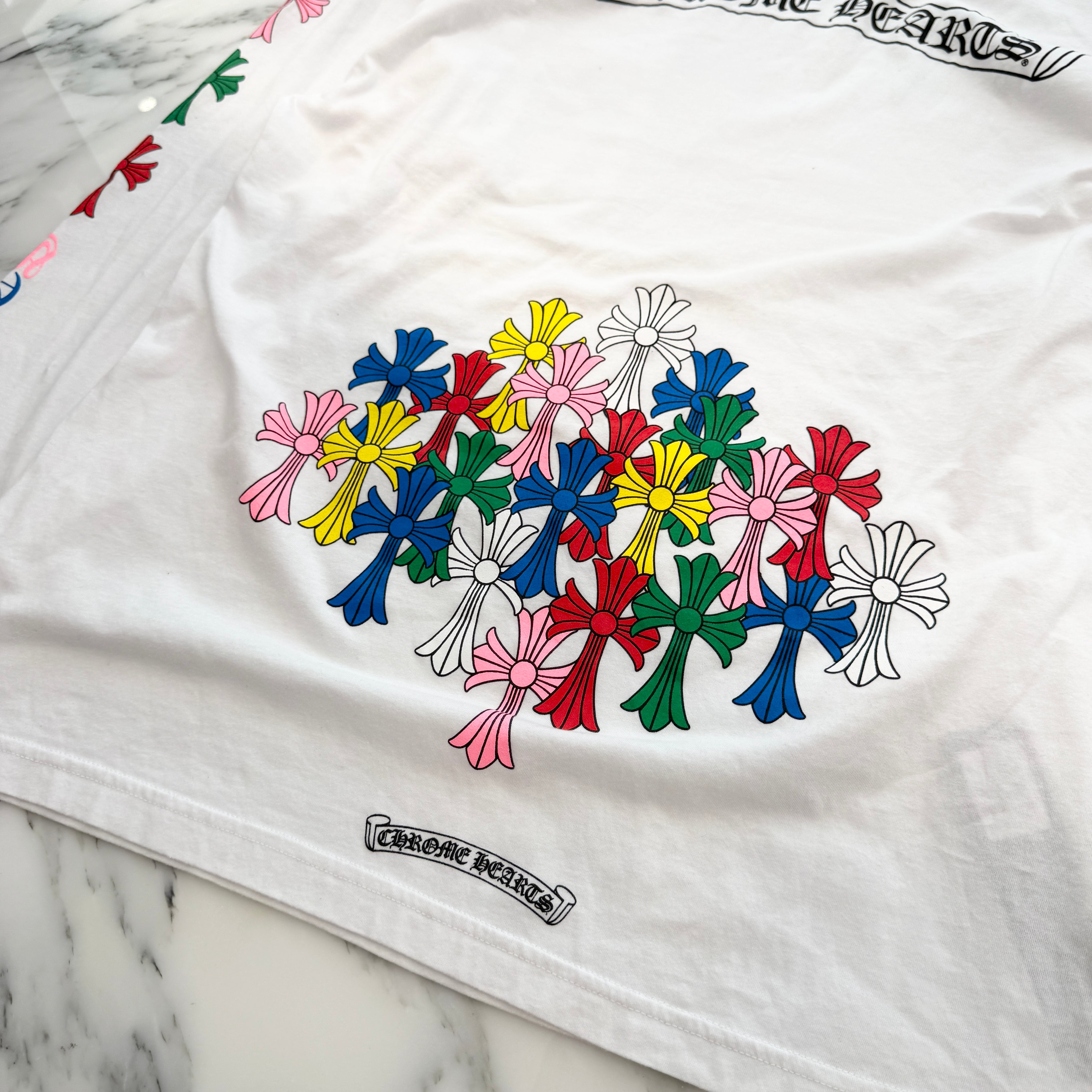 CHROME HEARTS 2021SS MLTCOL CEM CRS Long Sleeve Tee Size XL クロムハーツ マルチカラー セメタリークロス ロングスリーブTシャツ サイズXL