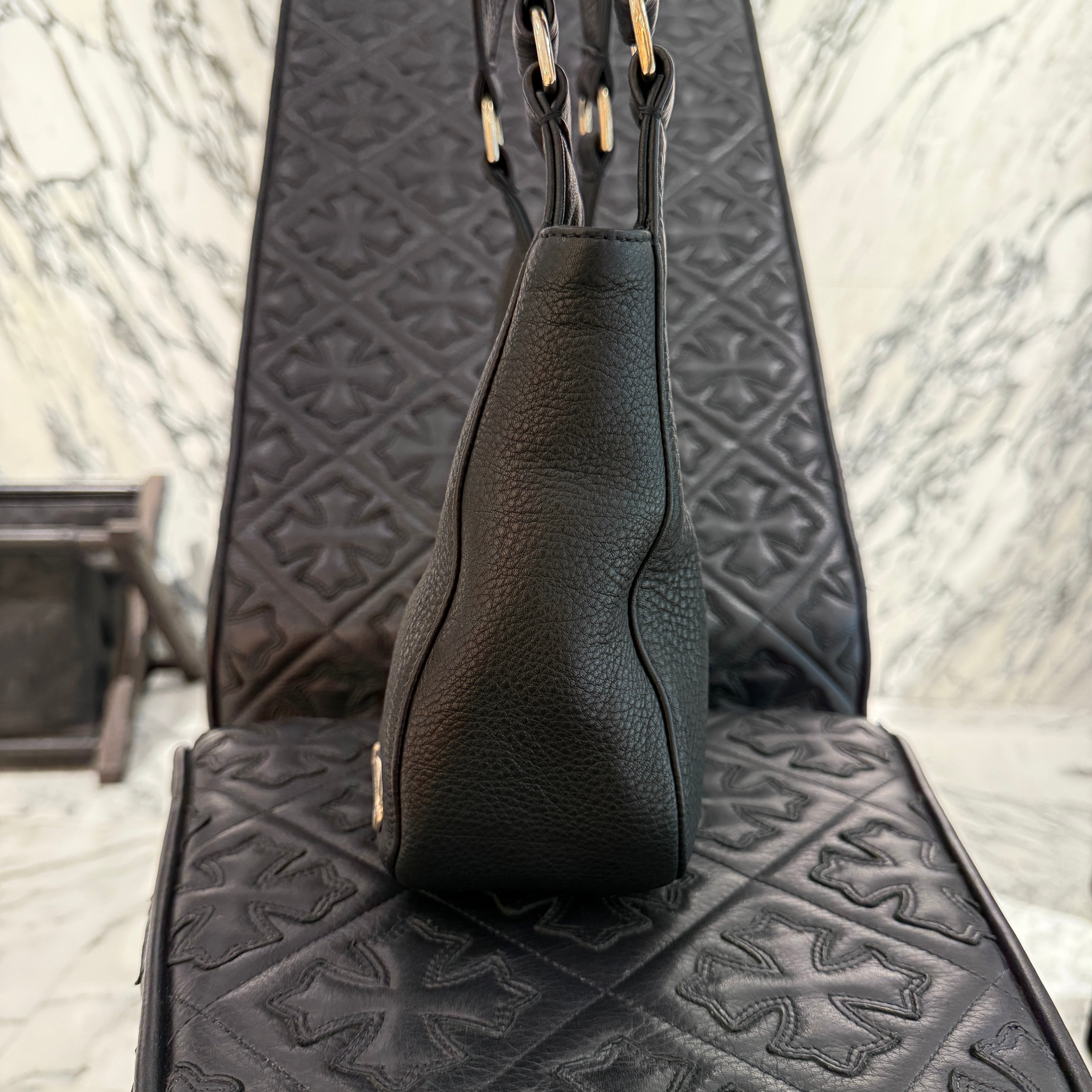 CHROME HEARTS Scroll Leather Hand Bag クロムハーツ スクロール レザー ハンドバッグ