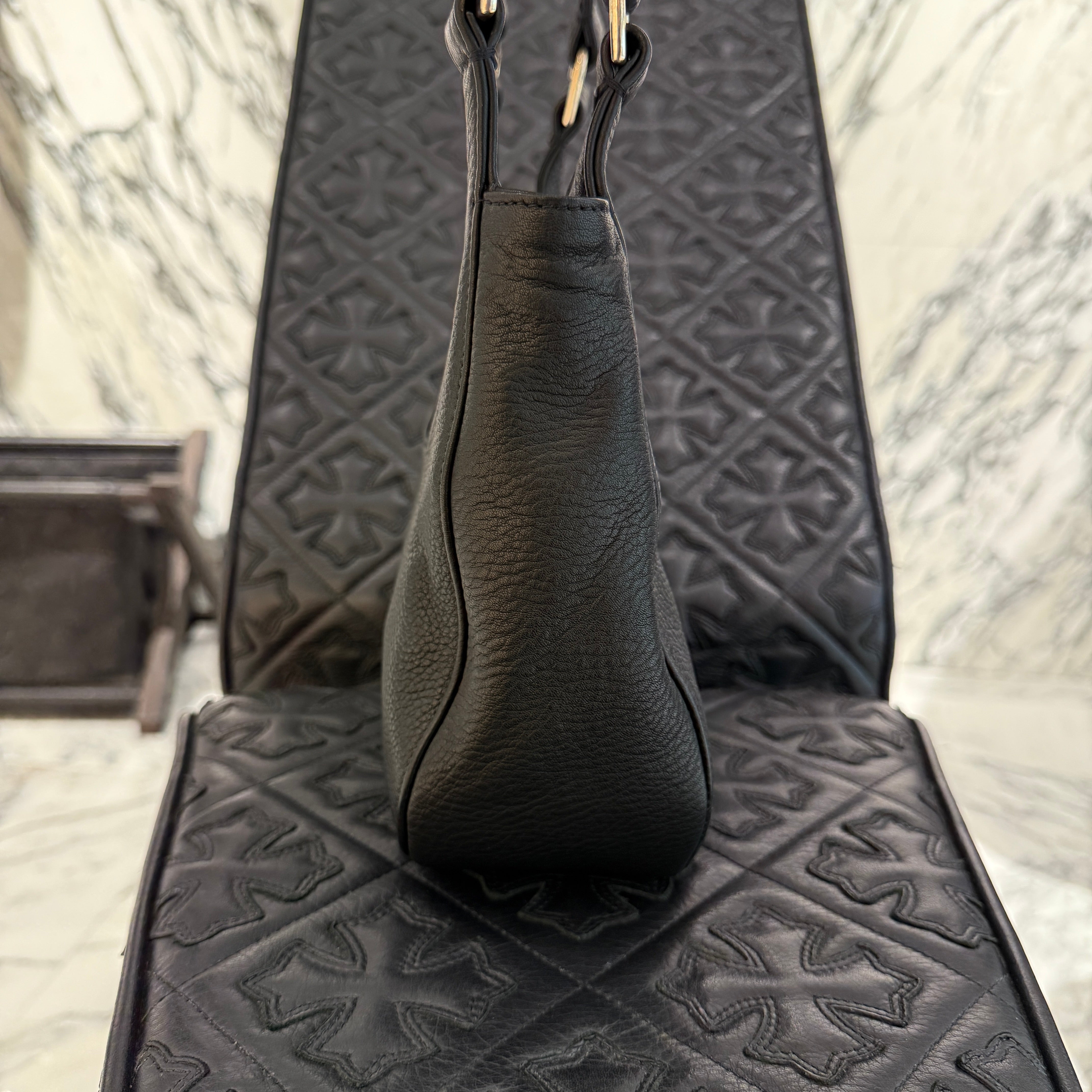 CHROME HEARTS Scroll Leather Hand Bag クロムハーツ スクロール レザー ハンドバッグ