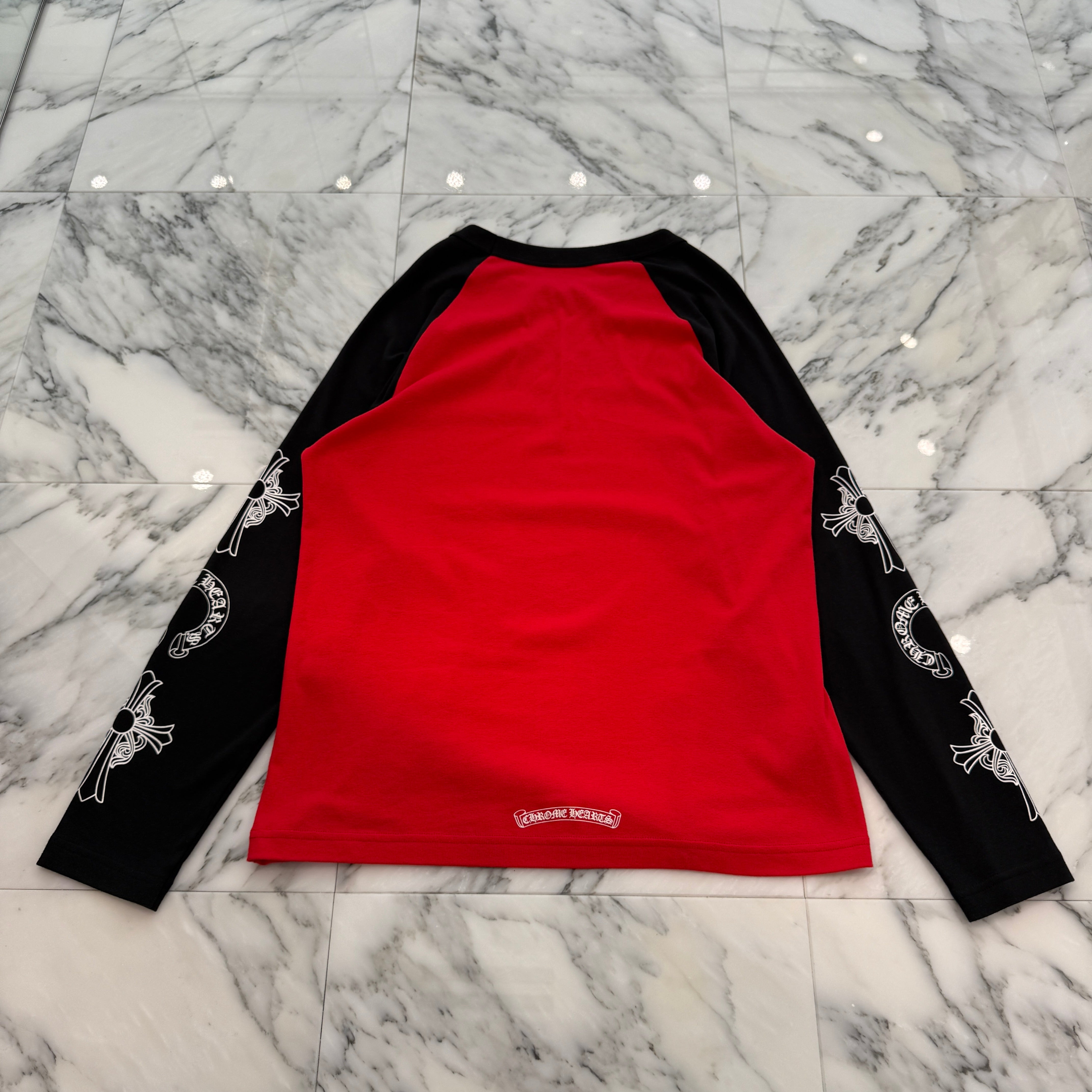 CHROME HEARTS Neck Logo Raglan Long Sleeve Tee Size XL クロムハーツ ネックロゴ ラグランロングスリーブ Tシャツ サイズXL