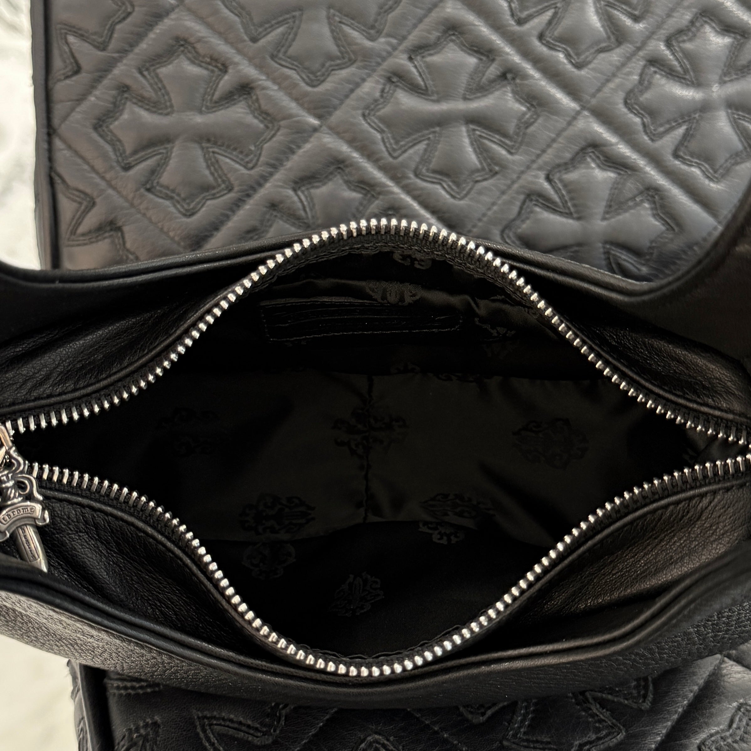 CHROME HEARTS Scroll Leather Hand Bag クロムハーツ スクロール レザー ハンドバッグ