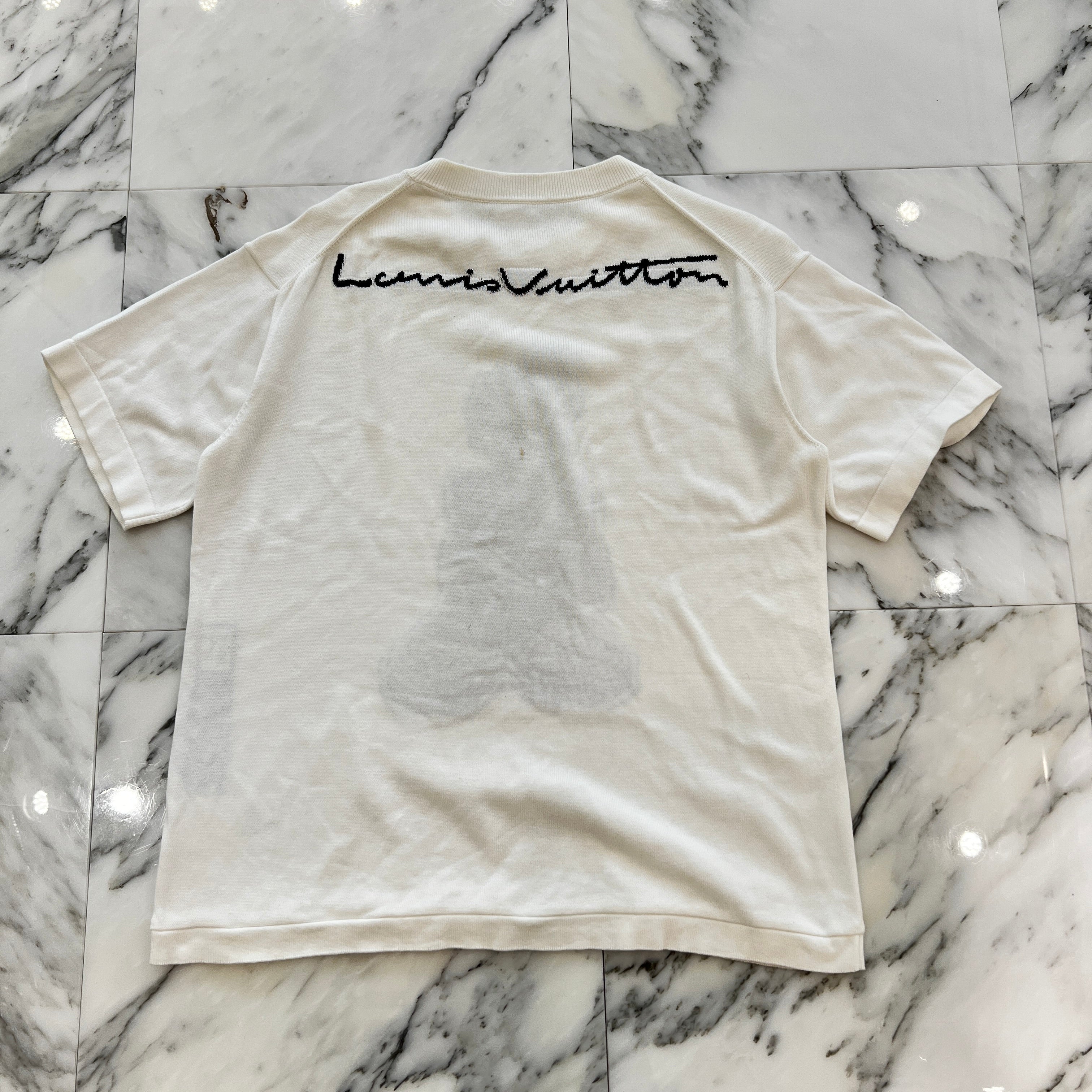 LOUIS VUITTON 2022SS Graphic Short Sleeve Knit Wear Tee 1AATLE Size S ルイヴィトン グラフィック ショートスリーブ ニットウェア Tシャツ サイズS