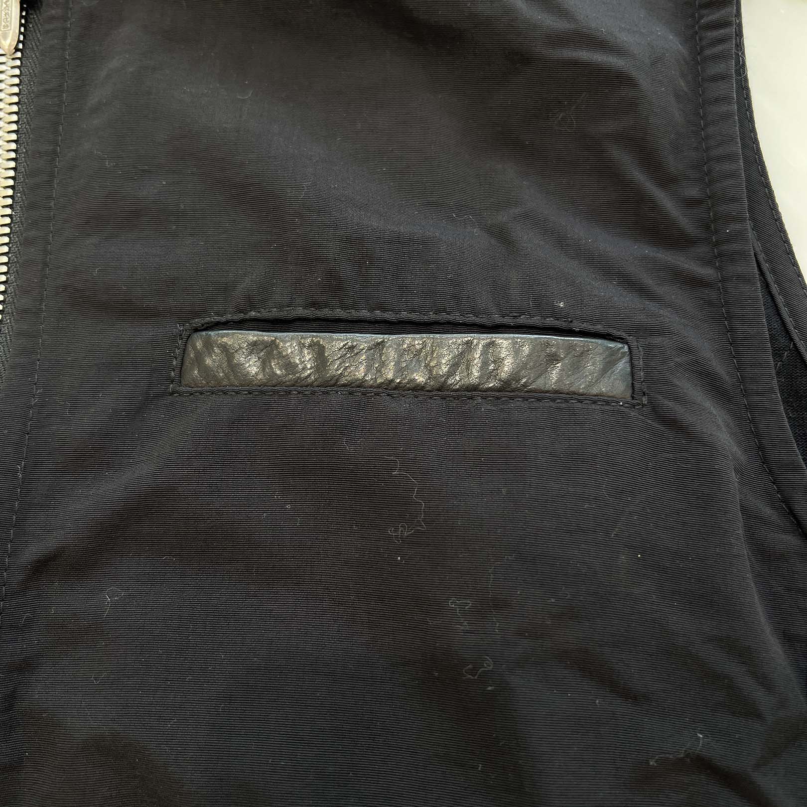 CHROME HEARTS Papa Leather Cross Patch Quilting Vest Size L クロムハーツ パパ レザークロスパッチ ベスト サイズL