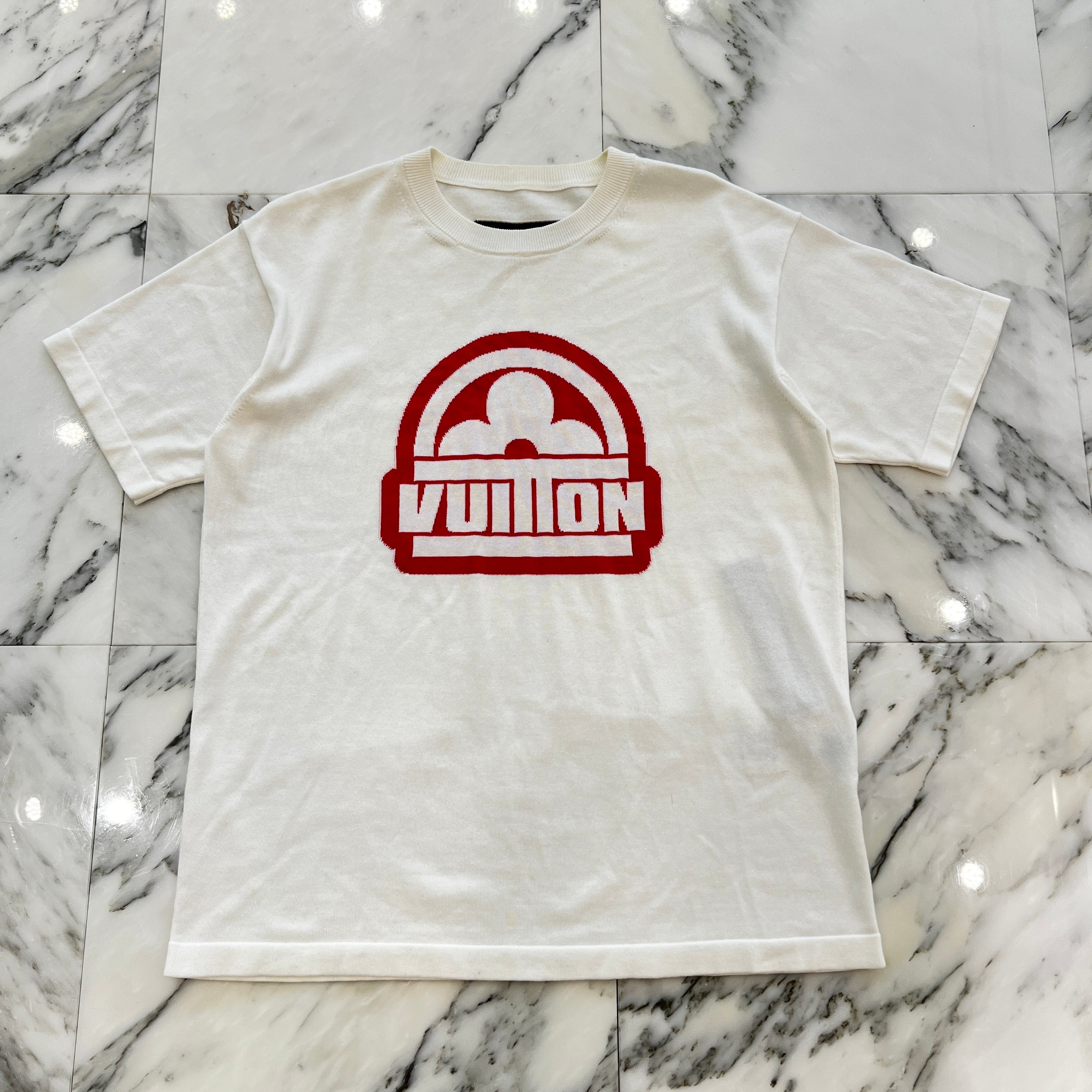 LOUIS VUITTON 2023AW Front Logo Cotton Knit Tee Size S ルイヴィトン フロントロゴ コットン ニット Tシャツ サイズS