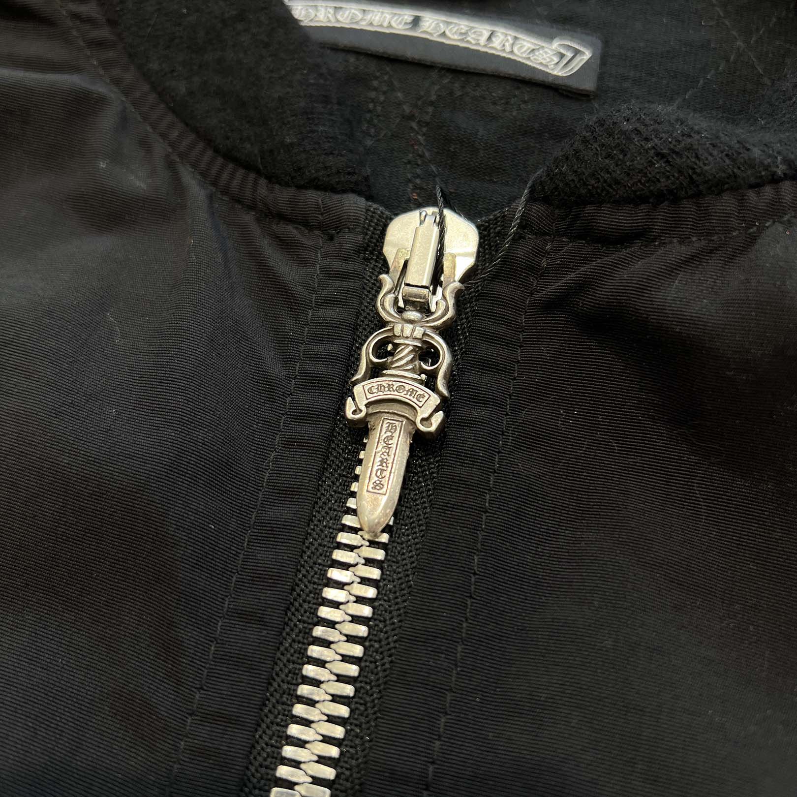 CHROME HEARTS Papa Leather Cross Patch Quilting Vest Size L クロムハーツ パパ レザークロスパッチ ベスト サイズL