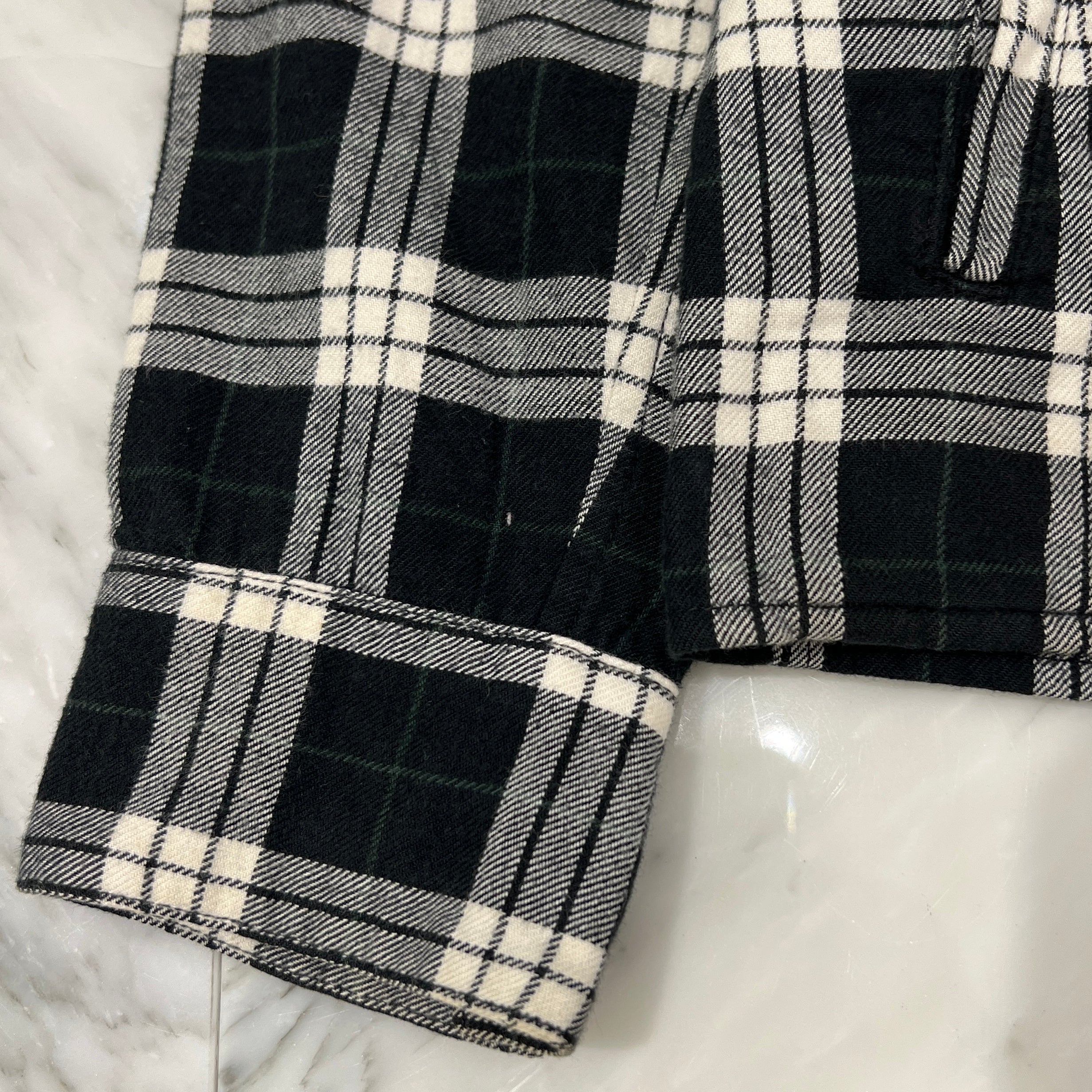 CHROME HEARTS Y NOT Cross Ball Button Leather Cross Patch Check Shirt Size S クロムハーツ ワイノット クロスボールボタン レザークロスパッチ チェックシャツ サイズS